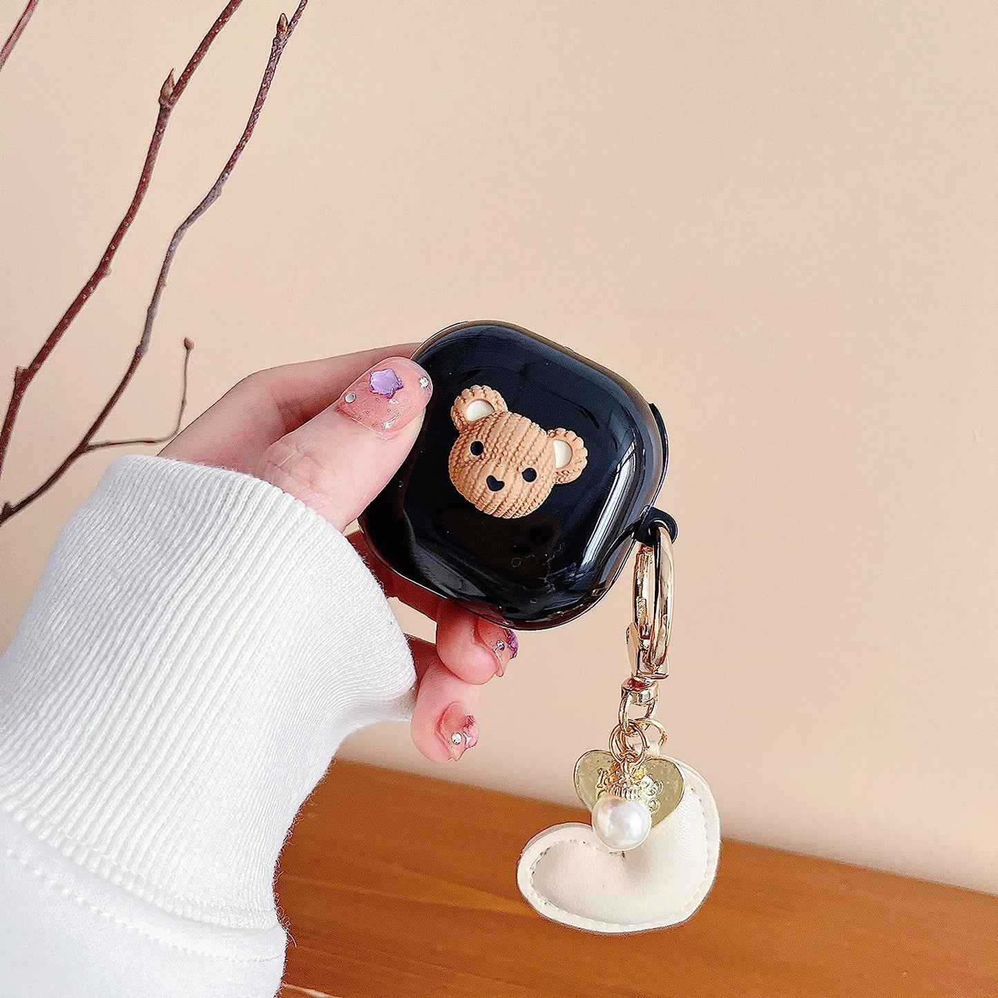 CASEVERSE Case for Samsung Galaxy Buds2 Pro/Buds 2 /Buds Pro/Buds Live with Pendant, Cute Funny Bear Protective Hard PC Headphones Covers  CASEVERSE   