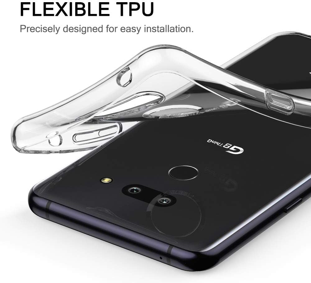 CASEVASN TPU Case Compatiable with LG G8/LG G8 Thinq, Ultra Slim Thin Shockproof Anti-Scratches Flexible TPU Gel Slim Fit Soft Skin Silicone Protective Case Cover for LG G8 / LG G8 Thinq (Clear)  CASEVASN   