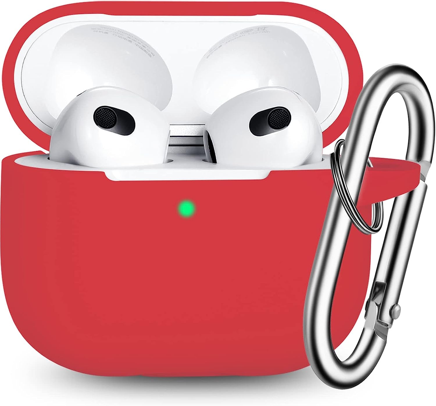 R-Fun Airpods 3 Case Cover, Silicone Protective Accessories Skin with Keychain Compatible with Apple Airpod 3Rd Generation a Black  R-fun   