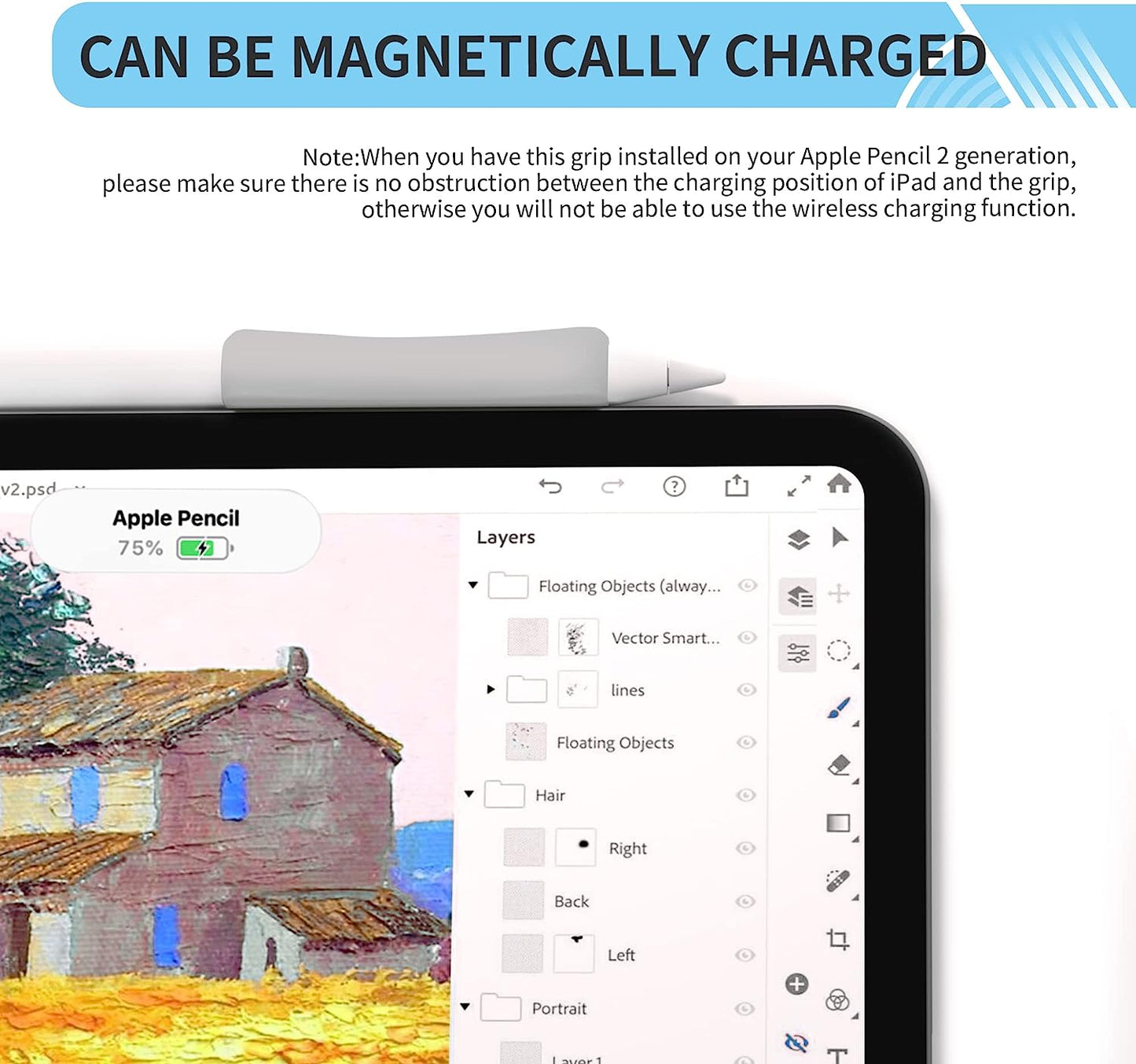 9 Pack Grip Holder for Apple Pencil 2Nd Generation,3 Sizes Protective Stylus Grip Ergonomic Silicone Sleeve Accessories,Compatible with Ipad Pro 11 12.9 Inch,White,Grey,Green  Litumfen   