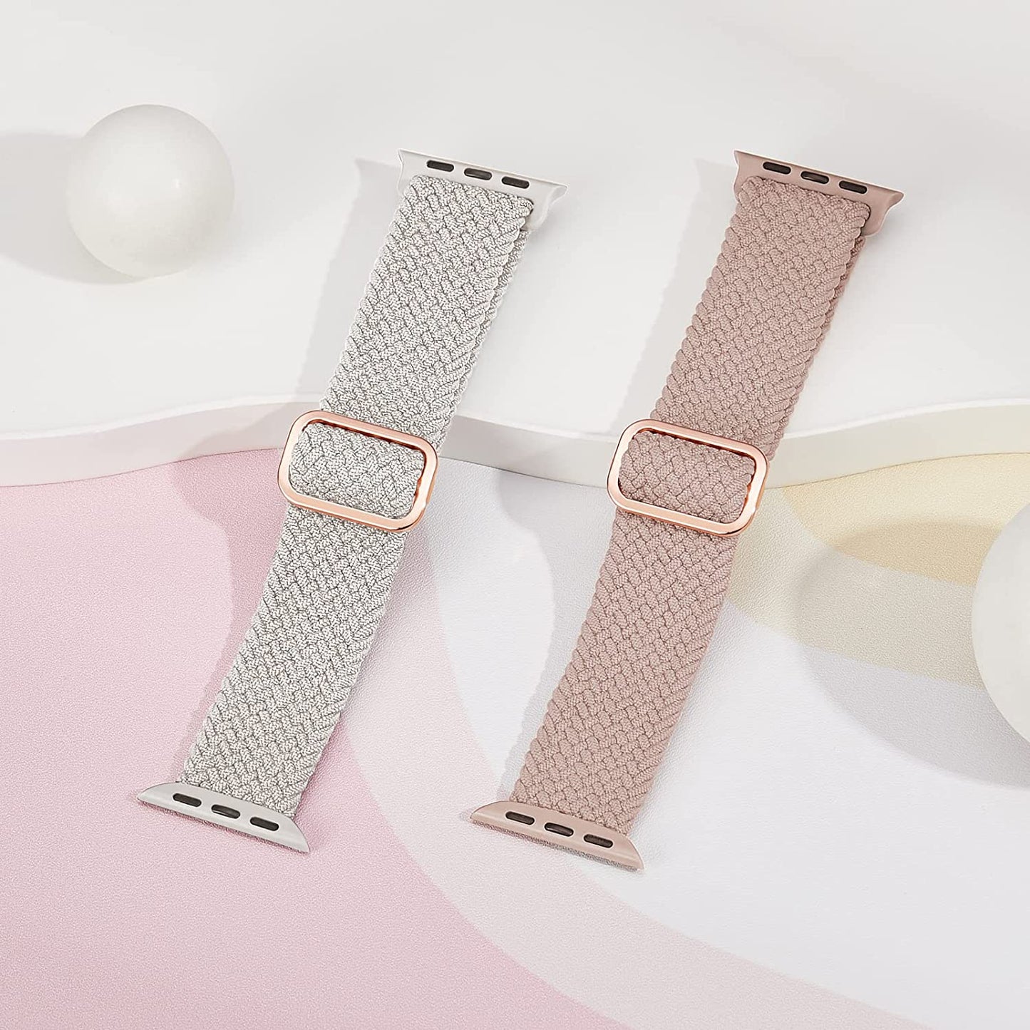 Braided Solo Loop Compatible with Apple Watch Band 38Mm 40Mm 41Mm 42Mm 44Mm 45Mm 49Mm, Stretchy Sport Bands Women Men Elastic Nylon Wristband for Iwatch Series 8 7 6 SE 5 4 3 2 1 Ultra  Suitisbest   