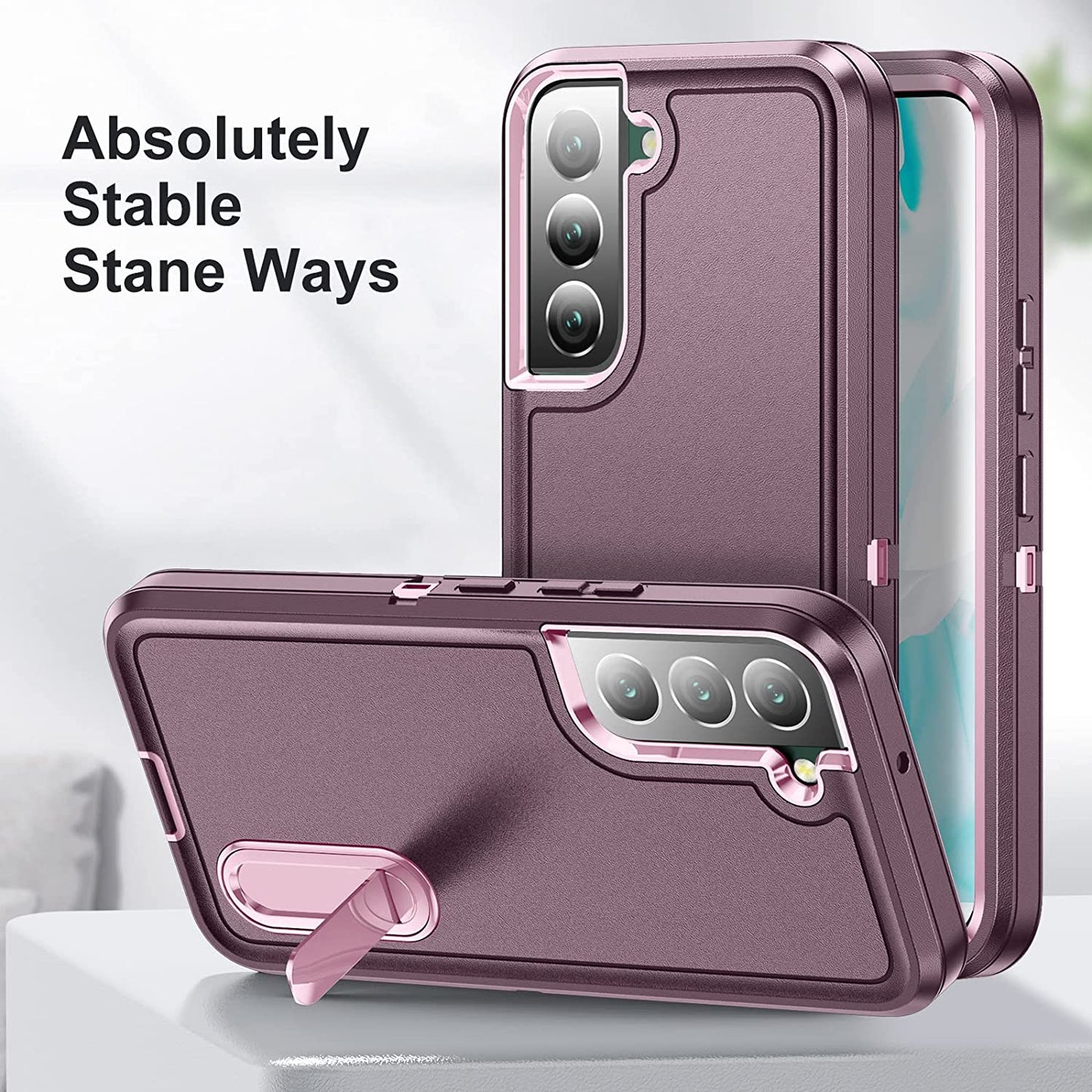 Idweel Galaxy S22 plus Case, Purple Pink Galaxy S22 plus Case with Stand for Women Girls,Heavy Duty Protection Shockproof Anti-Scratch Slim Fit Protective Durable Case Hard Cover,Purple/Pink  IDweel   