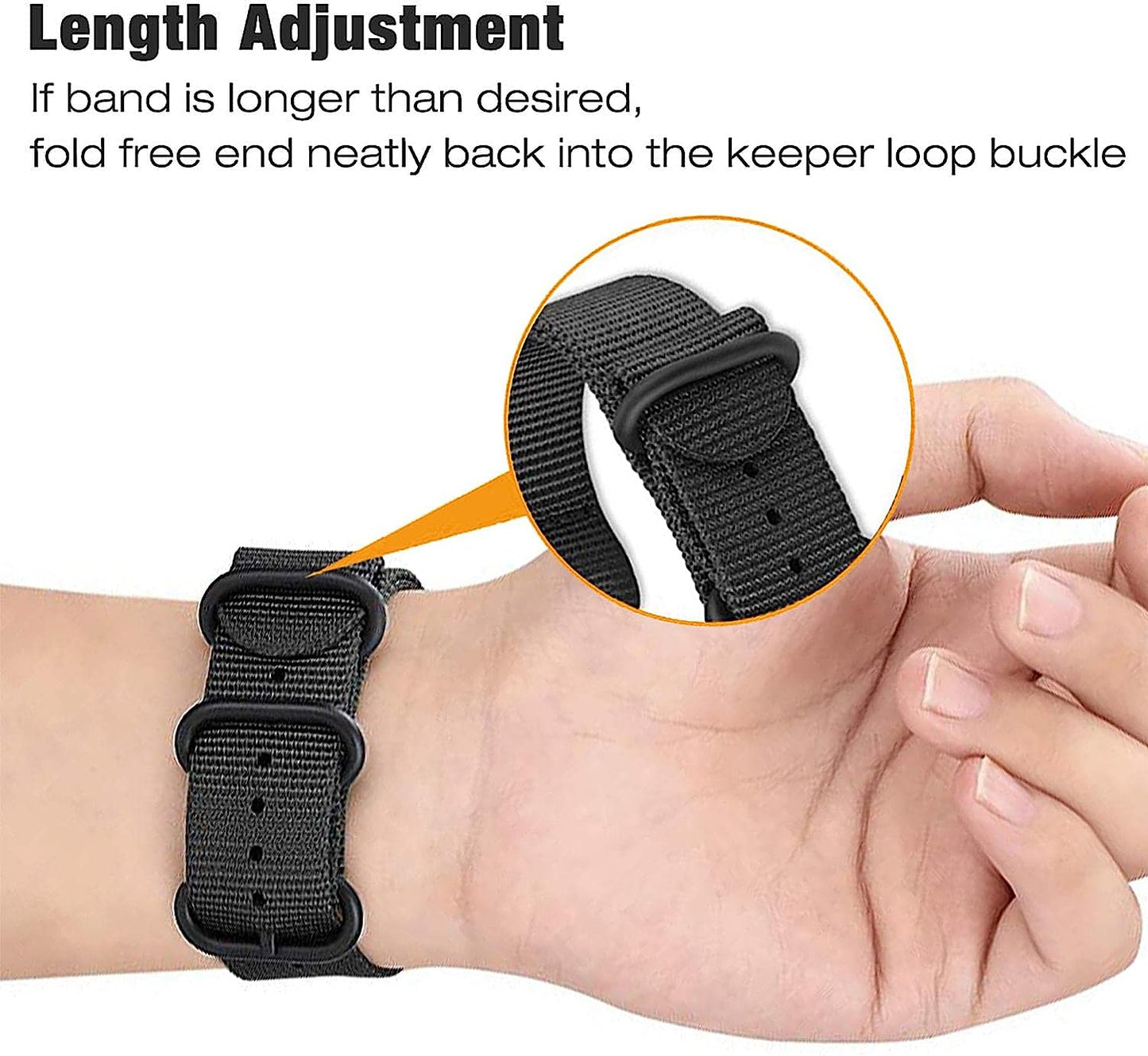 Abanen Nylon Bands for Fitbit Charge 5, Woven Nylon Quick Dry Band Wrist Strap with Stainless Steel Ring Clasp Adjustable Compatible with Fitbit Charge 5 for Men and Women  Abanen   