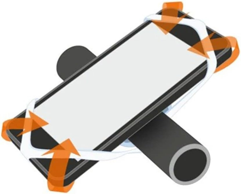 Bicycle Mobile Phone Holder Outdoor anti Slip Silicone Mobile Phone Holder Quick Installation Motorcycle Handle Mobile Phone Holder(Red)  generic   