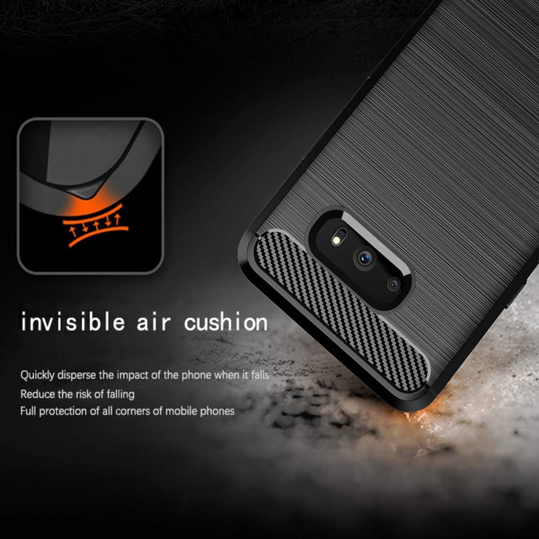 Osophter for LG G8X Thinq Case,Lg V50S Thinq Case Shock-Absorption Flexible TPU Rubber Full-Body Protective Phone Cover for LG G8X Thinq/V50S Thinq(Black)  Osophter   