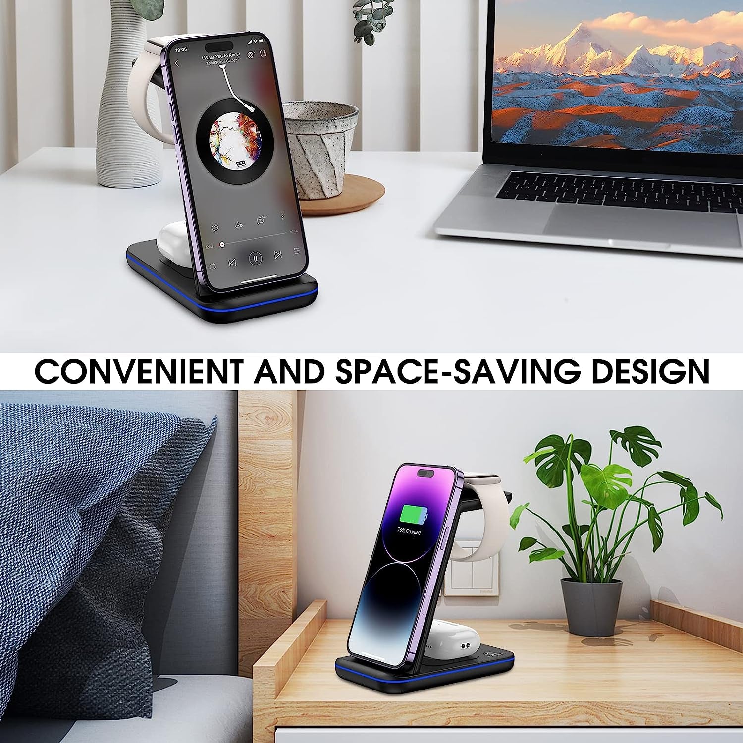 Wireless Charger 3 in 1 for Iphone/Iwatch/Airpods Devices, Charging Station for Iphone 14/13/12/11/Pro Max/Se/X/Xs/Xr/8, Multi Charger Stand for Apple Watch Iwatch 8/7/6/SE/5/4/3/2, Airpods 3/Pro/2  Guanyu(Dongguan) Intelligent Technology Co.,Ltd   