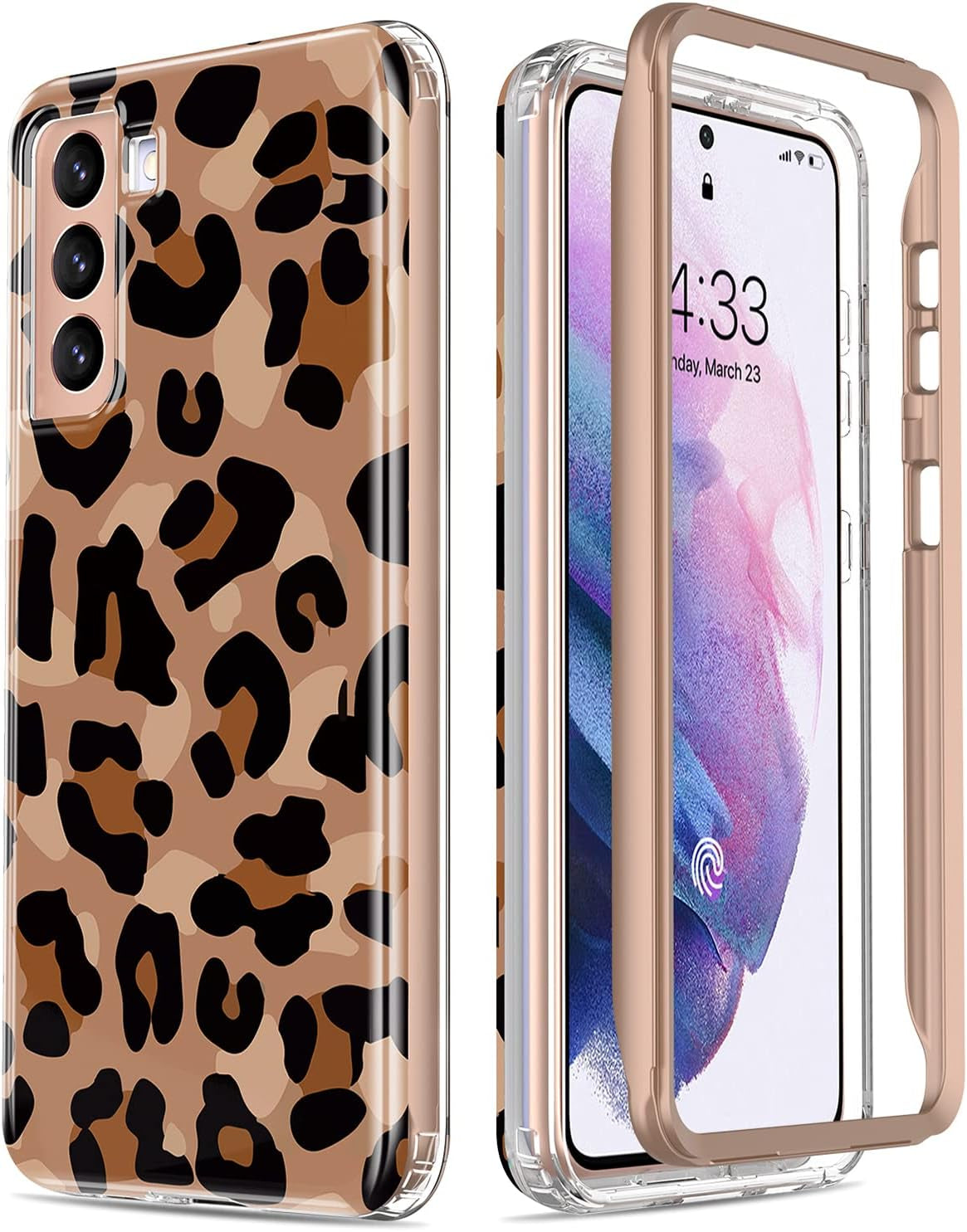 Esdot for Samsung Galaxy S21 Case,Military Grade Passing 21Ft Drop Test,Rugged Cover with Fashionable Designs for Women Girls,Shockproof Protective Phone Case for Galaxy S21 6.2" Flower Garden  Esdot Beautiful Cheetah  