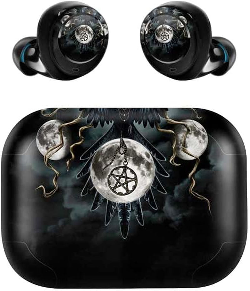 Skinit Decal Skin Compatible with Echo Buds - Officially Licensed Sarah Richter Crow and Moon Phases by Sarah Richter Design  Skinit   