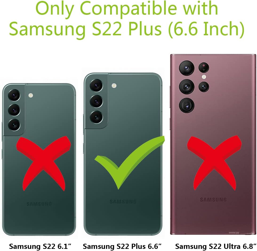 Meishangmei for Samsung Galaxy S22 plus Case 6.6" [NOT 6.1"] Sparkle Bling with Strap Stand Cute Pattern IMD Plating Silicone Shockproof Protective Glitter Cases Cover for Girls and Women - Minnie  Meishangmei   