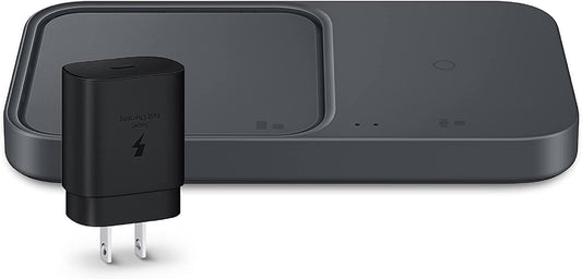 SAMSUNG 15W Wireless Charger Duo W/ USB C Cable, Charge 2 Devices at Once, Cordless Super Fast Charging Pad for Galaxy Phones and Devices, 2022, US Version, Black  Samsung   