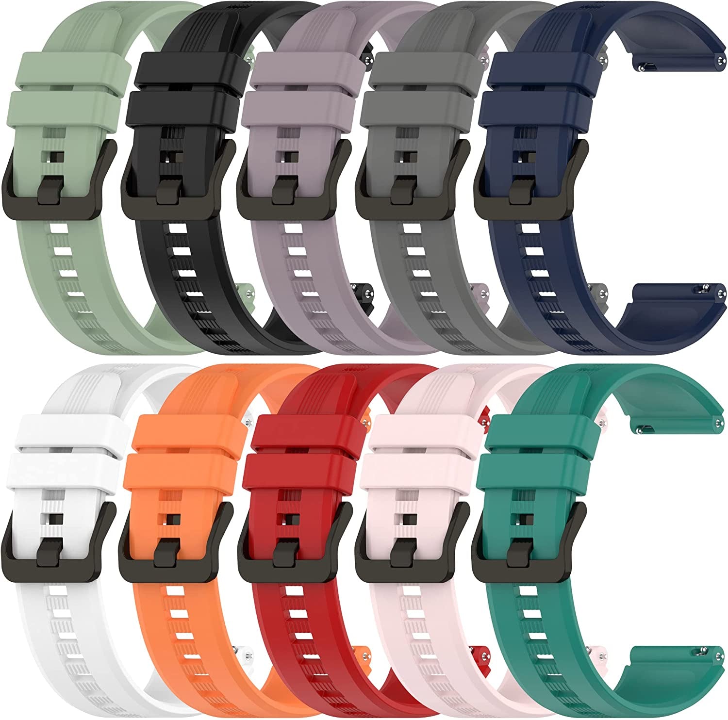 Fitturn 10 Pack Sport Bands Compatible with TOZDTO Smart Watch 1.7 Inches, Soft Silicone Waterproof Strap Compatible with TOZDTO Smart Watch Women Men  FitTurn   