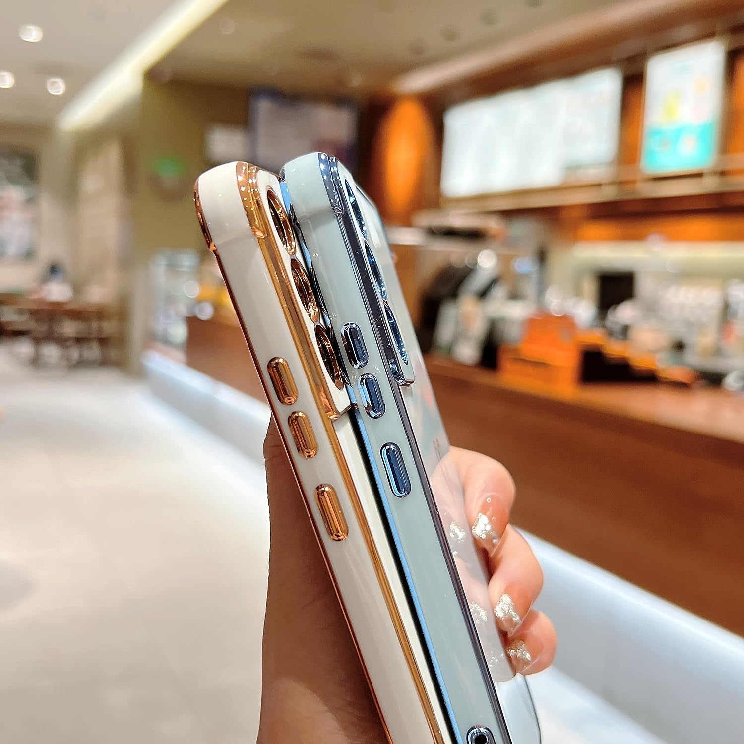 ZTOFERA Samsung Galaxy S22 plus 5G Case,Cute Plating Edge Love Hearts Pattern with Camera Lens Protection Phone Cover for Galaxy S22 plus 5G 6.6",Purple  ZTOFERA   