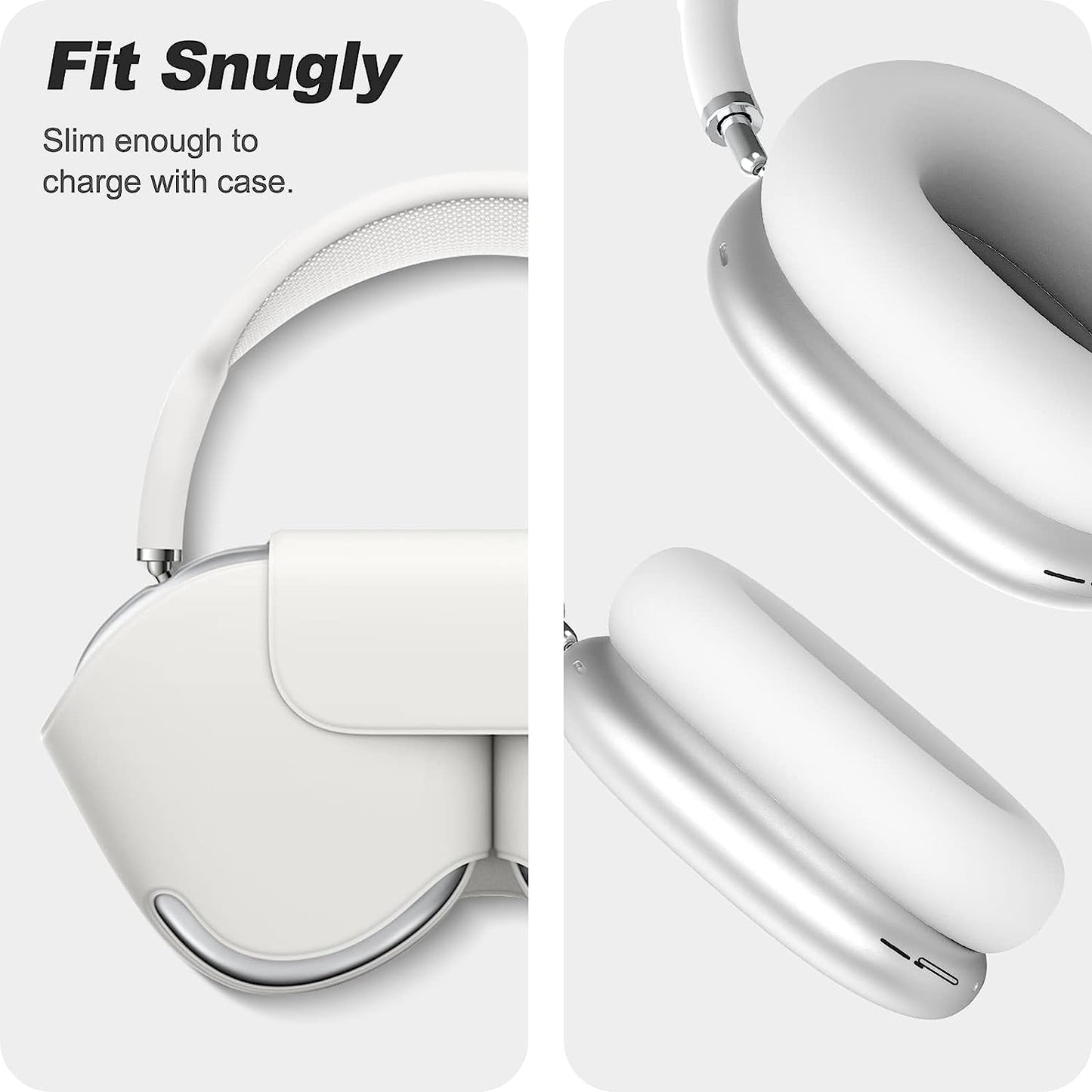 Linsaner Case Compatible for Airpods Max Earpads, Earcup Cover Protector, Silicone Earphone Protective Earpad Cover Accessories for Airpod Max Headphones Ear Pads, White  Linsaner   