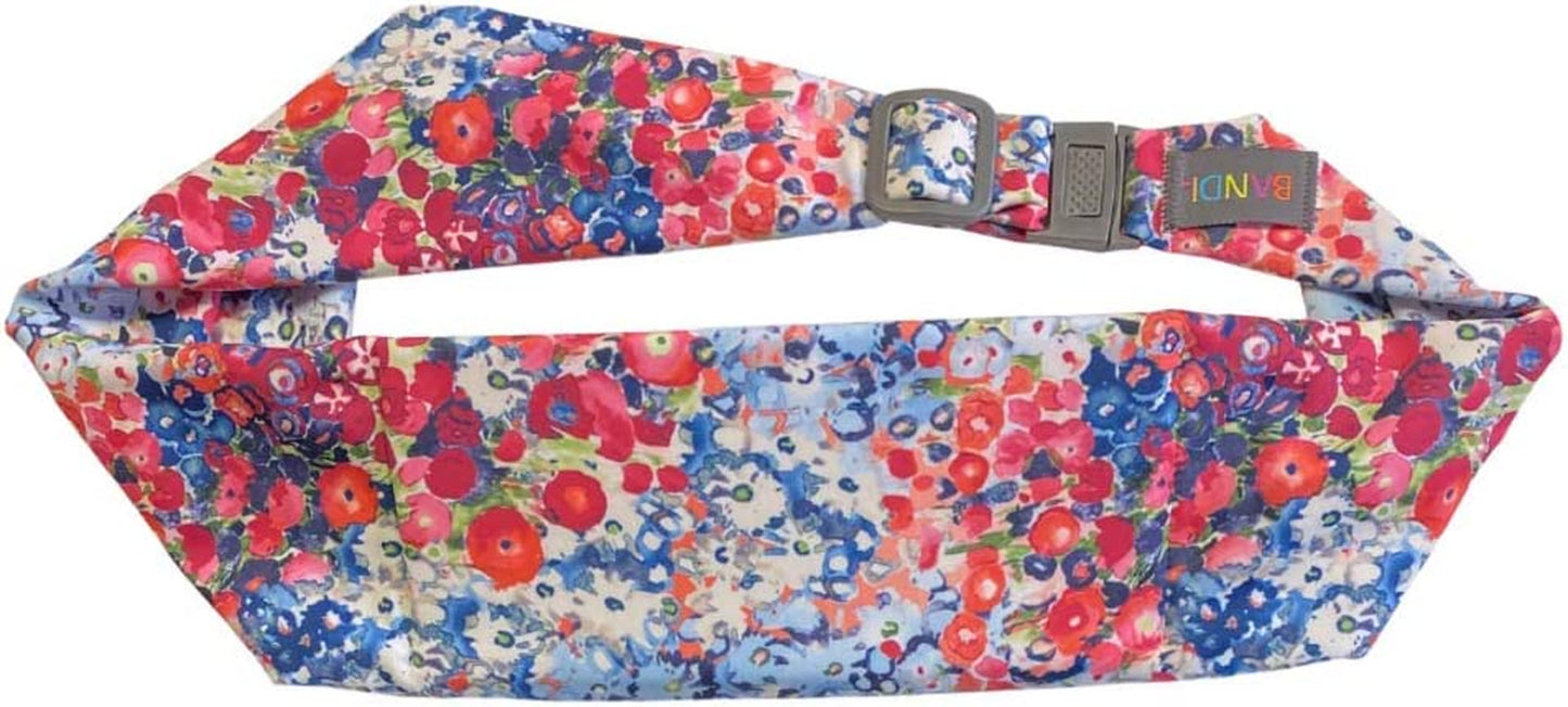 BANDI Large Travel and Running Belt, Securely Carry Keys, Phone, Medicine, Money or Food While You Exercise or Travel within Its Sleek 3 Pocket Design, Size 7.5 Inch by 3.5 Inch Black Solid One Size  BANDI WEAR LLC Poppies  