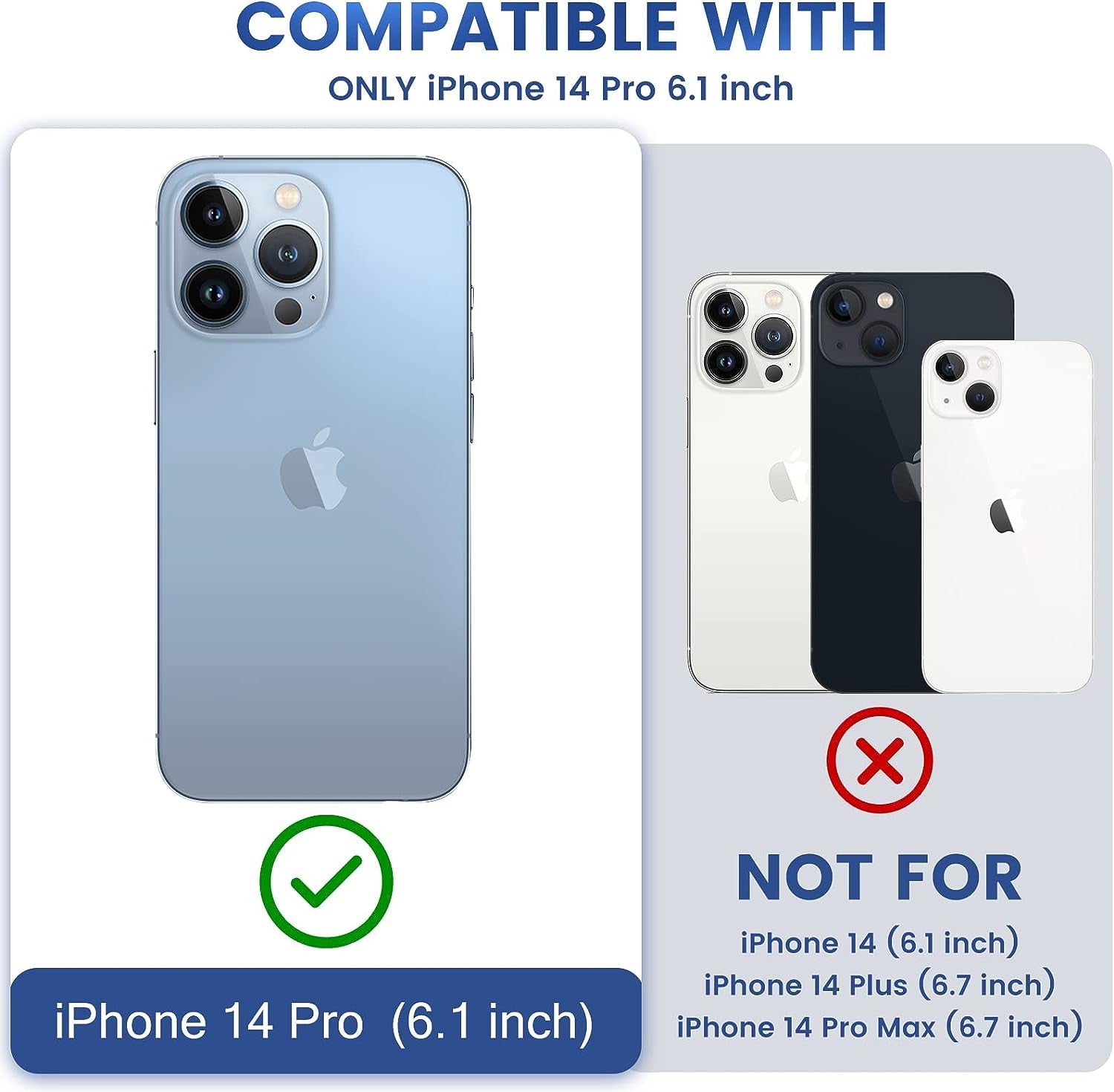 【3 in 1】Nuleto for Iphone 14 Pro Case, Iphone 14 Pro Magsafe Case Built-In 9H Tempered Glass Screen Protector & Camera Lens Protector Full-Body Protective Heavy Duty Shockproof Slim Thin Cover - Clear  Nuleto   