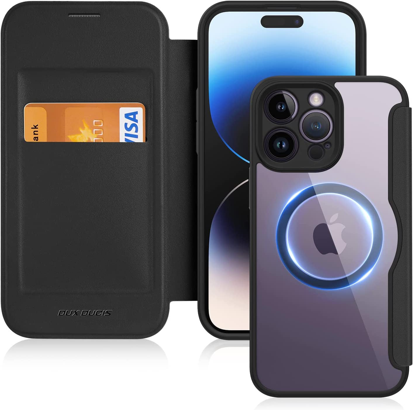 Case for Iphone 14 Pro Max Case Wallet Compatible with Magsafe, Shockproof Full Protective Flip Folio Wallet Case with RFID Blocking Card Slot PU Leather Cover for Iphone 14 Pro Max 6.7"  DUX DUCIS   