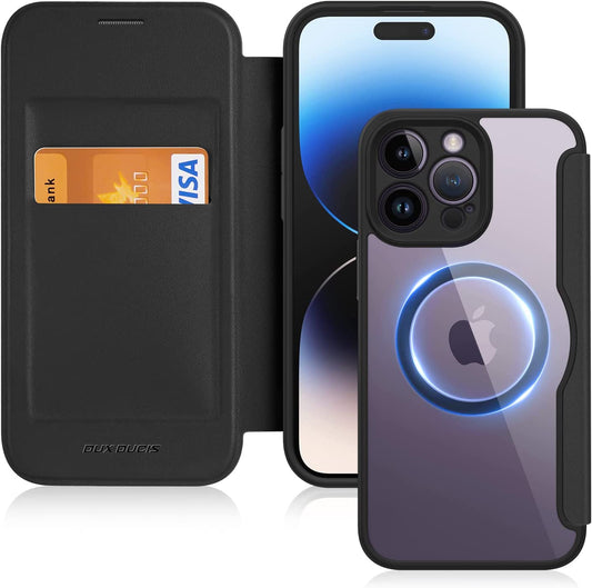 Case for Iphone 14 Pro Max Case Wallet Compatible with Magsafe, Shockproof Full Protective Flip Folio Wallet Case with RFID Blocking Card Slot PU Leather Cover for Iphone 14 Pro Max 6.7"  DUX DUCIS   