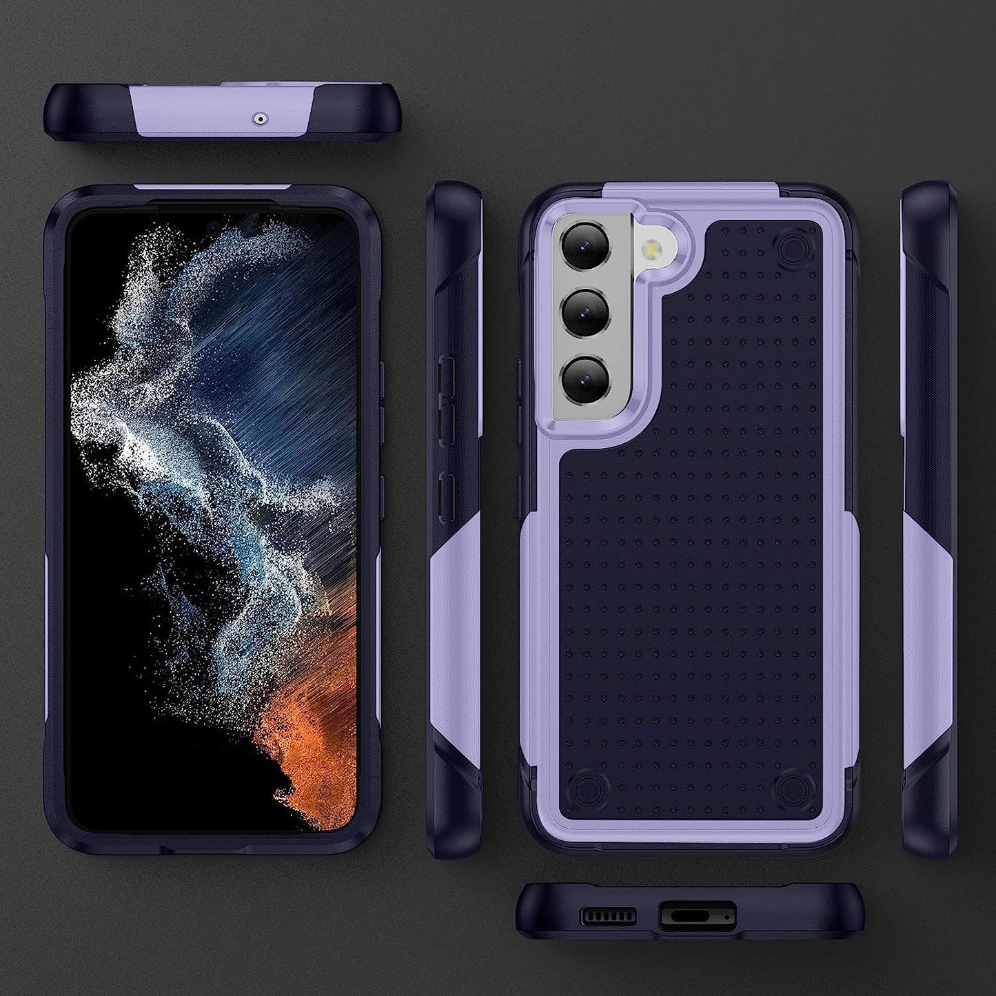 TORRTOWAY Designed for Samsung Galaxy S22 plus Case Galaxy S22+ Case Gift Militay Grade Drop Protective Cover Shockproof Case for Galaxy S22 plus Phone Case for Women Men Boy Girl (Purple+Blue)  TORRTOWAY   