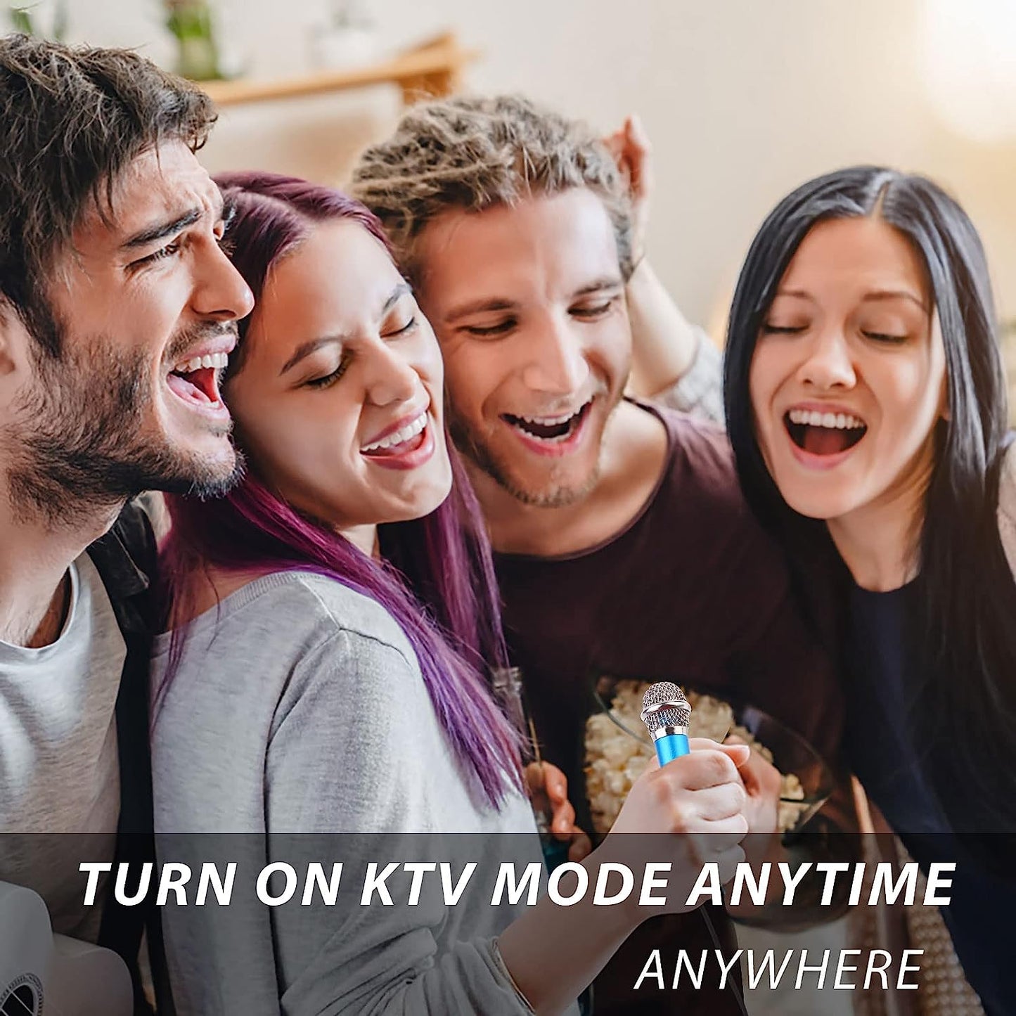 5-Piece Mini Microphone Tiny Microphone Mini Mic for Recording Voice and Singing on Iphone, Android Phones or Tablet, Metal, with 113 Cm Cord, 3.5 Mm Input (Rose Red, Rose Gold, Silver, Blue, Black)  Hopeson   