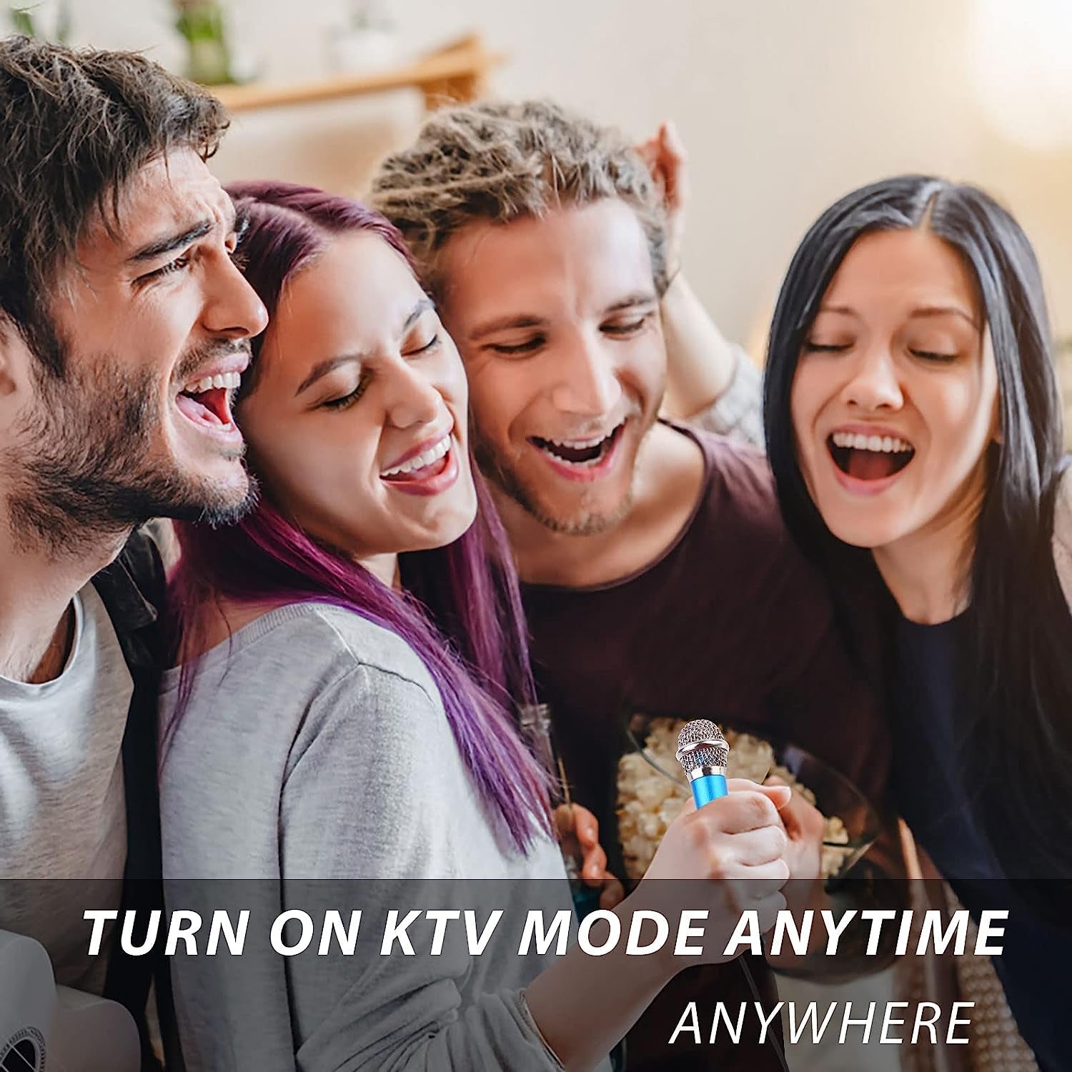 4-Piece Mini Microphone Tiny Microphone Mini Mic for Recording Voice and Singing on Iphone, Android Phones or Tablet, Metal, with 113 Cm Cord, 3.5 Mm Input (Rose Gold, Rose Red, Silver, Blue)  Hopeson   