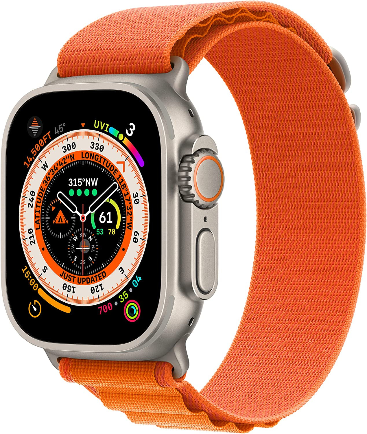 Apple Watch Band - Alpine Loop (49Mm) - Orange - Medium  Apple   