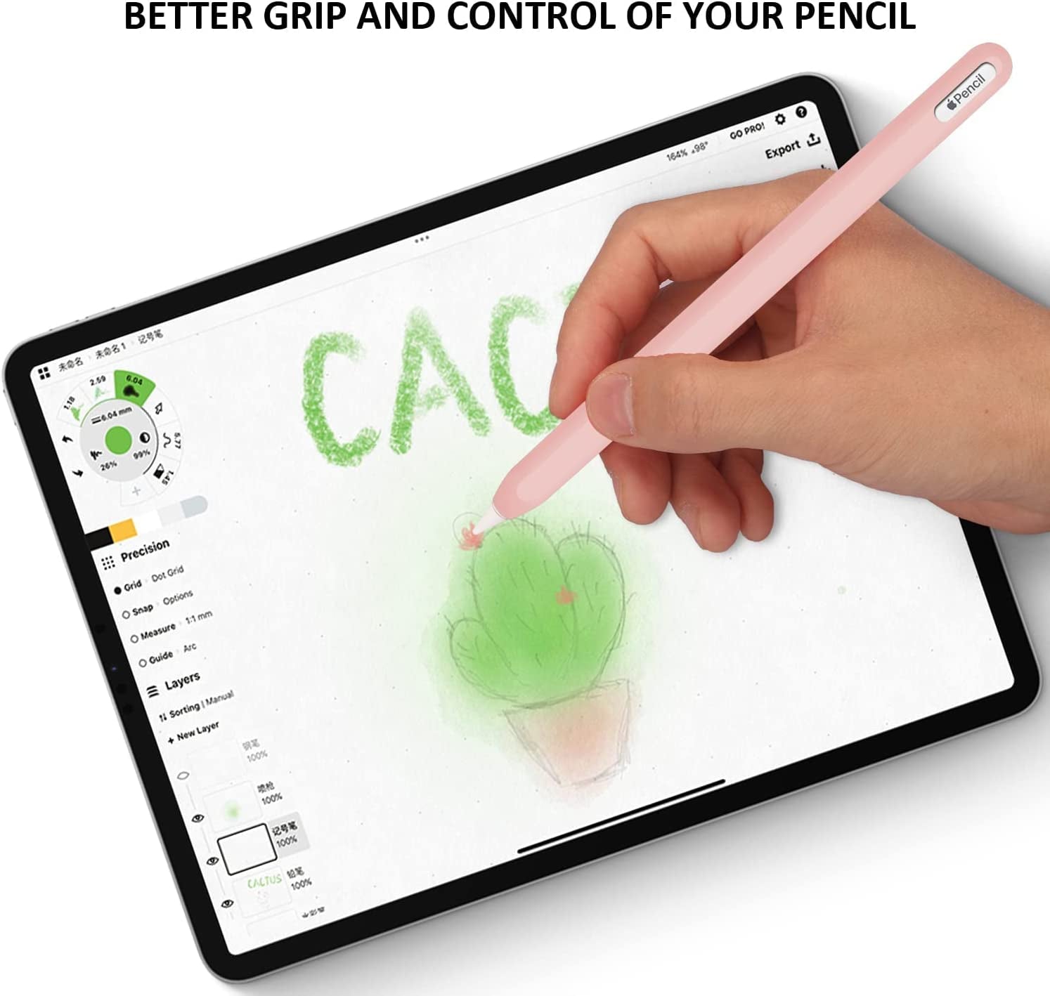 Slim Soft Silicone Sleeve Case Compatible with Apple Pencil 2Nd Generation Only, Protective Grip Cover Skin for Ipad Apple Pencil 2Nd Gen (Pink)  KETAI   