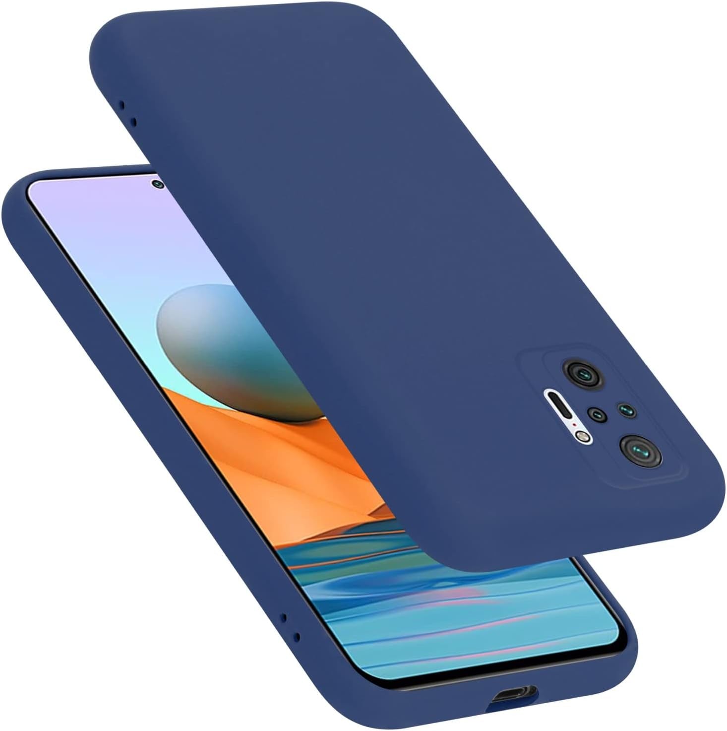 Cadorabo Case Compatible with Xiaomi Redmi Note 10 Pro in Liquid RED - Shockproof and Scratch Resistant TPU Silicone Cover - Ultra Slim Protective Gel Shell Bumper Back Skin  Cadorabo Liquid Blue  