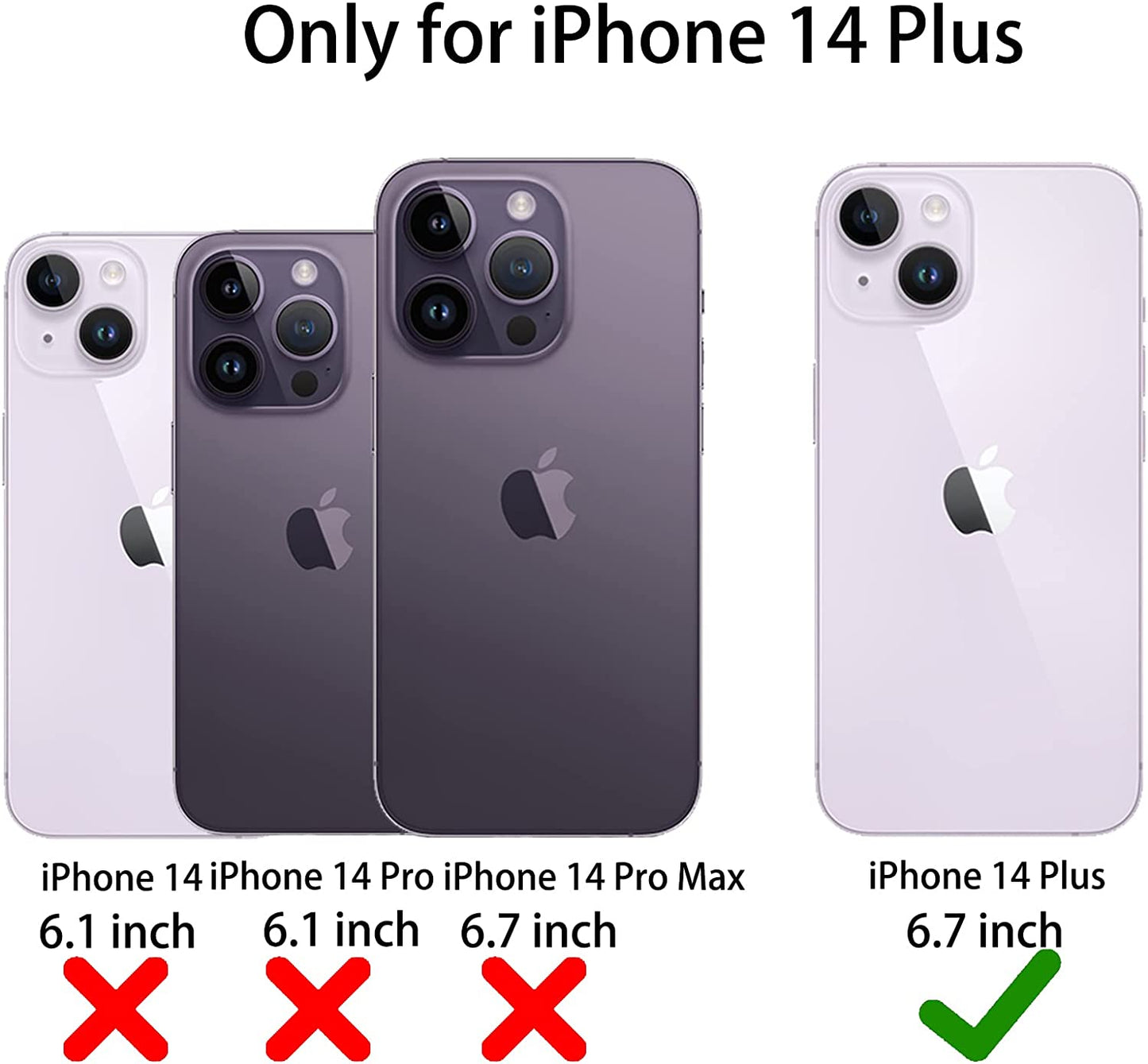 Annymall for Iphone 14 plus Case with 2 Screen Protector, Heavy Duty Drop Protection Shockproof Rugged 3-Layer Military Tough Durable Protective Cover for Apple Iphone 14 plus 6.7" (Black)  Annymall   