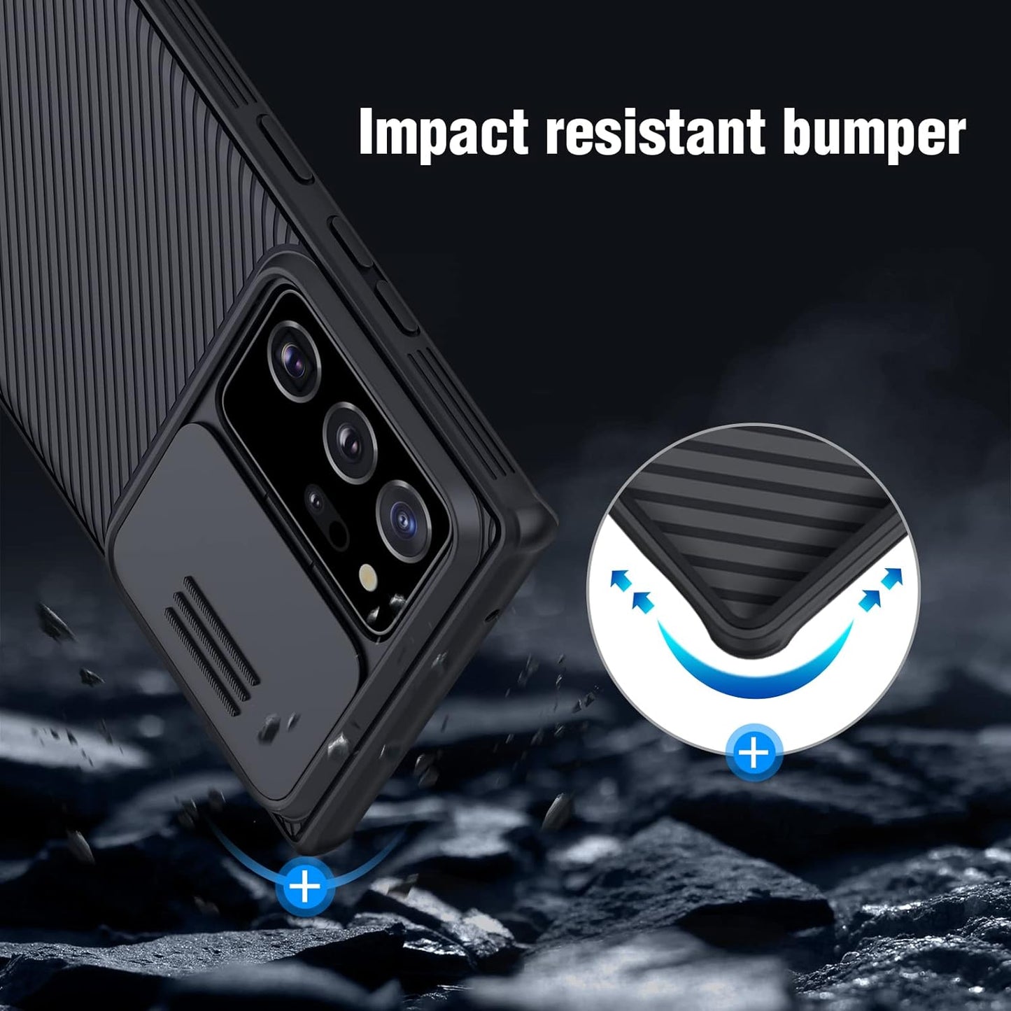 Nillkin Samsung Galaxy Note 20 Ultra Case, Slim Note 20 Ultra Protective Case with Slide Camera Cover Hard PC and TPU Ultra Thin Anti-Scratch Phone Case for Galaxy Note 20 Ultra 5G 6.9'' Black  Shenzhen Nillkin Technology co.ltd   