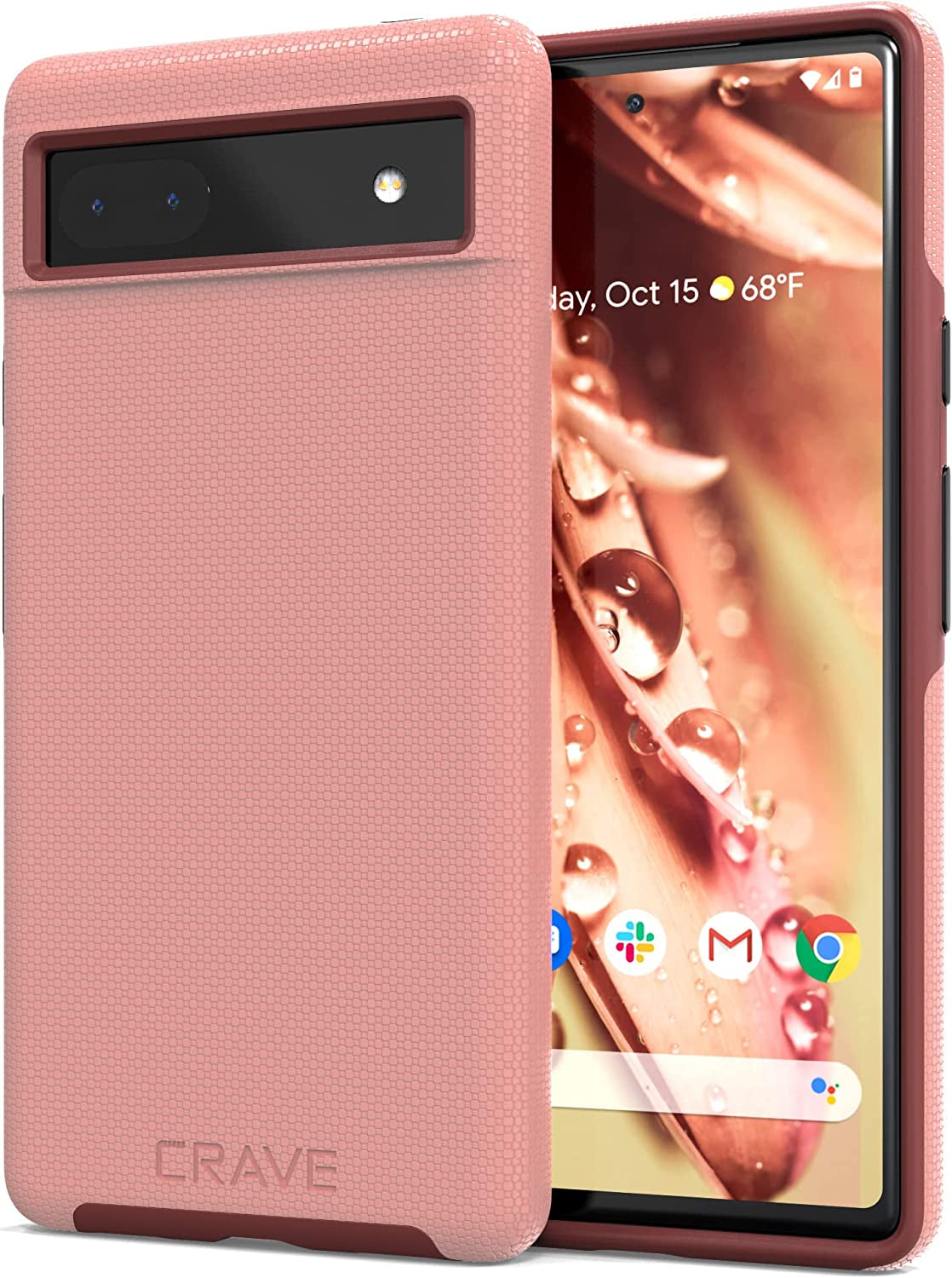 Crave Dual Guard for Google Pixel 6A Case, Shockproof Protection Dual Layer Case for Google Pixel 6A - Black  Crave Blush  