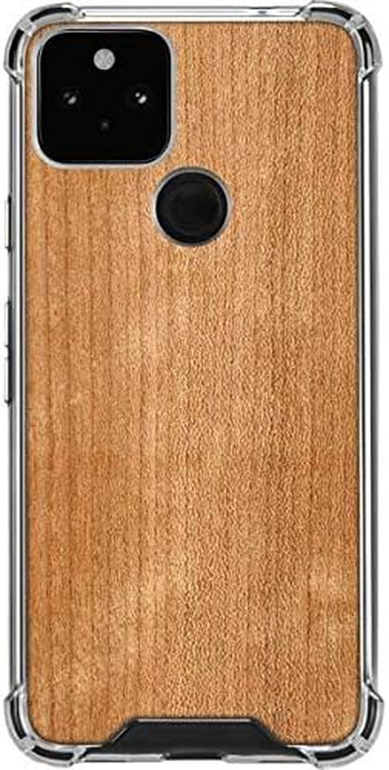 Skinit Clear Phone Case Compatible with Google Pixel 5 Originally Designed Natural Wood Design  Skinit   