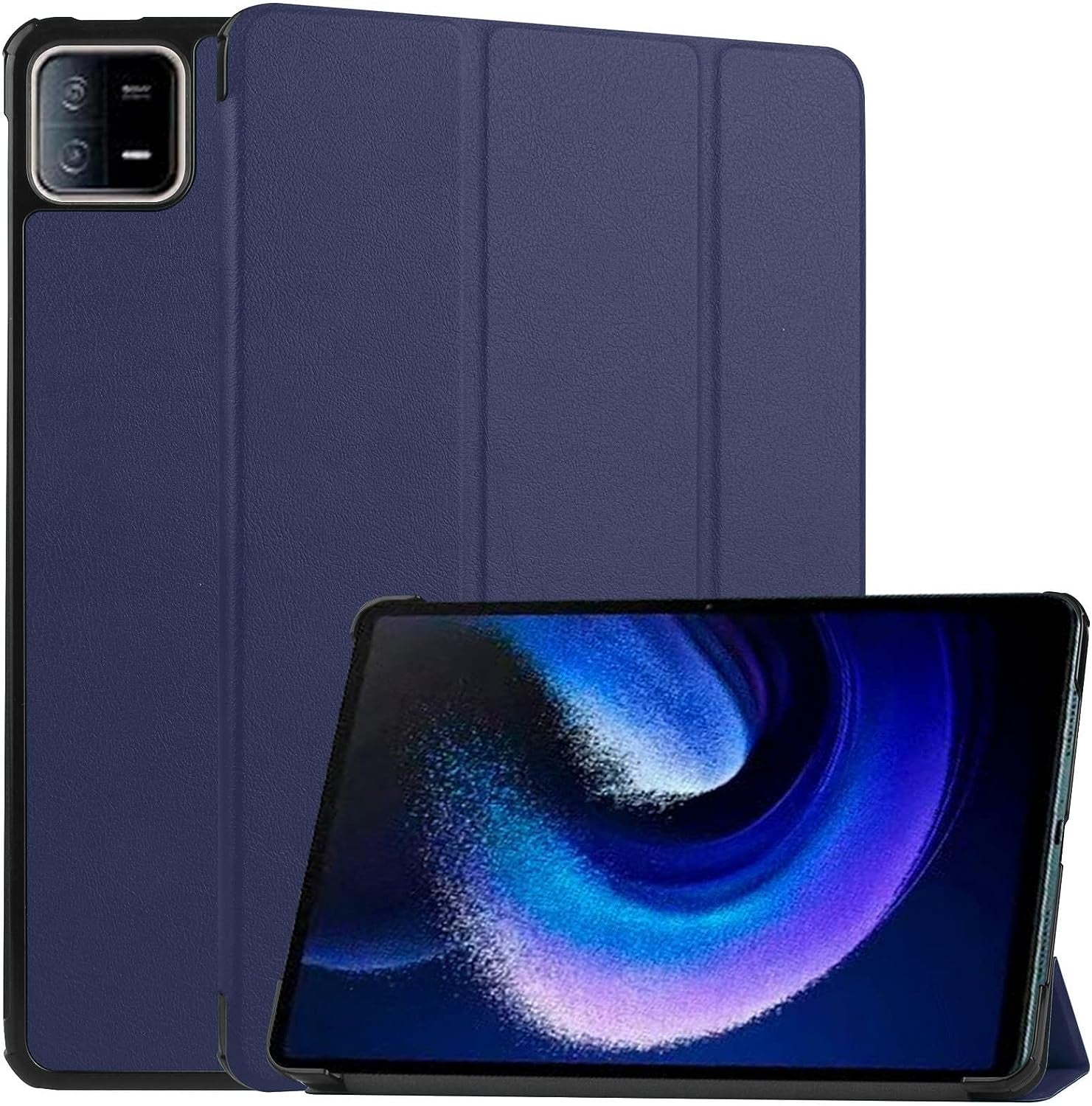 Dwaybox Case for Xiaomi Pad 6/Xiaomi Pad 6 Pro 2023 11.0 Inch, Folio Slim Lightweight Hard Shell Smart Protective Cover with Multi-Angle Stand -Dark Blue  DWaybox   