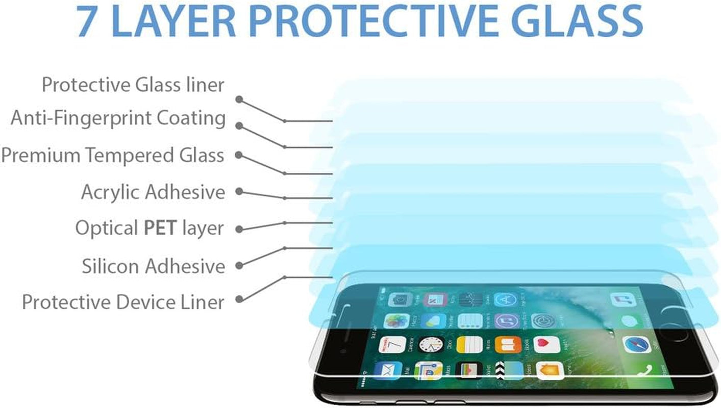 Voxkin [2 Pack - 4.7" Screen] Iphone 6, 6S, 7 and 8 Tempered Glass Screen Protector Shield - 0.33Mm Thick Guard & Protect from Crash - anti Scratch Bubble Free Ultra Resistant & Shatter Proof  Voxkin   