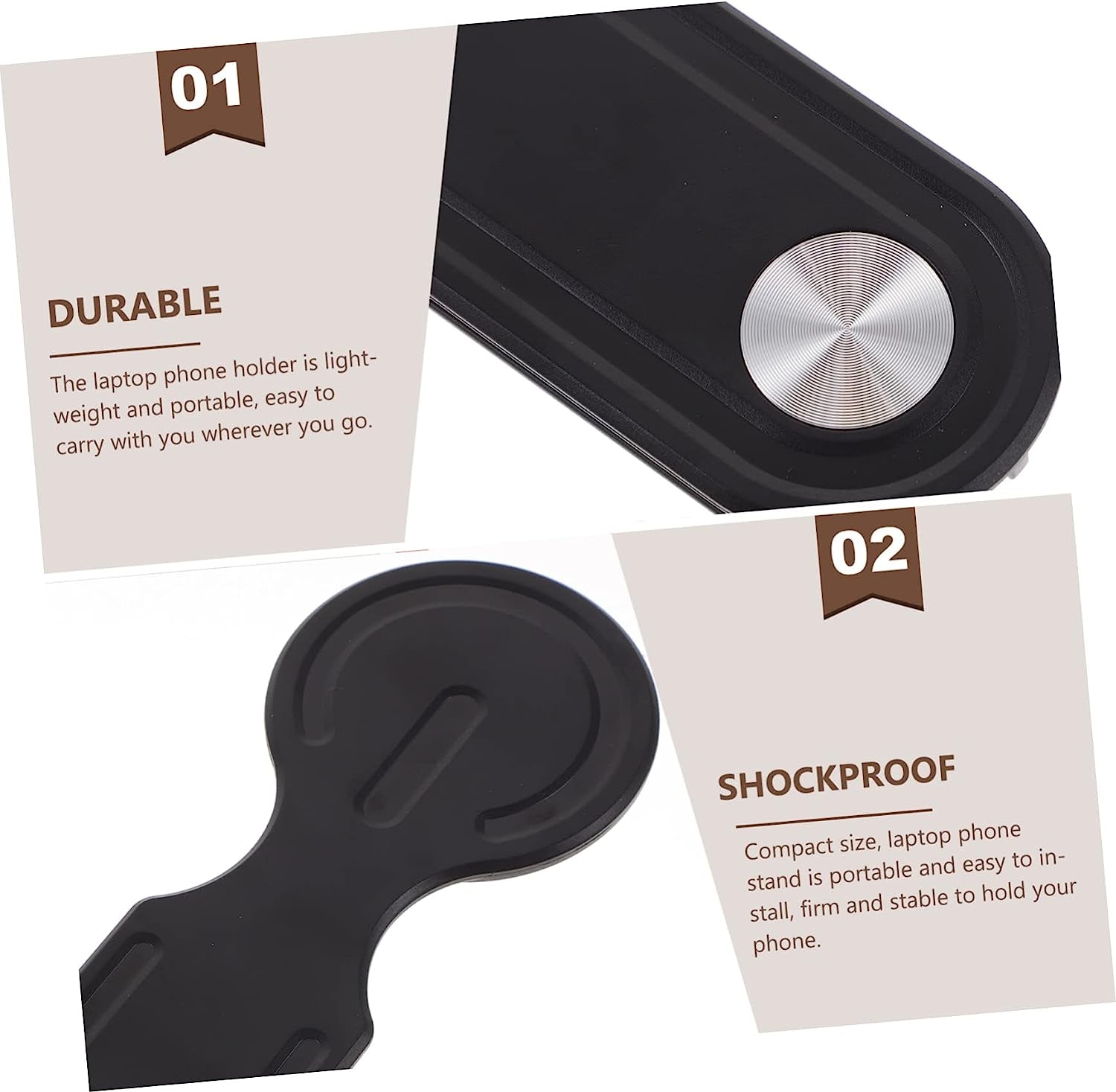 ULTECHNOVO Mobile Phone Expansion Bracket PC Monitor Stand Cell Phone Stand for Desk Laptopstand Phone Monitor Mount Laptop Phone Holder Magnetic Laptop Mount Small Stand Laptop Stand Mount  ULTECHNOVO   