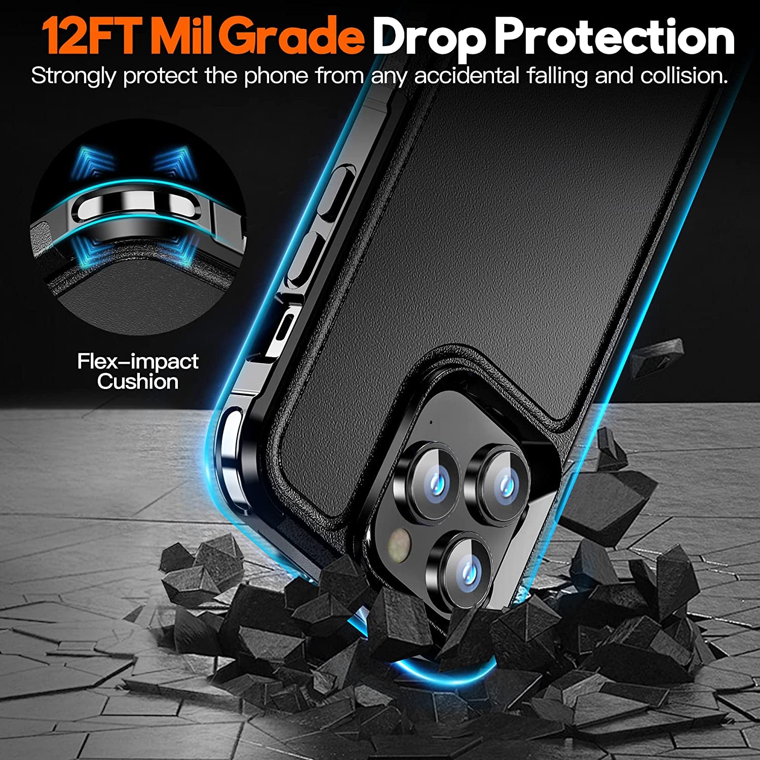 MOZOTER Magnetic for Iphone 14 Pro Max Phone Case [Compatible with Magsafe][Military Grade Drop Protection][Glass Screen Protector+Camera Lens Protector] Heavy Duty Shockproof Case 6.7 Inch-Black  MOZOTER   