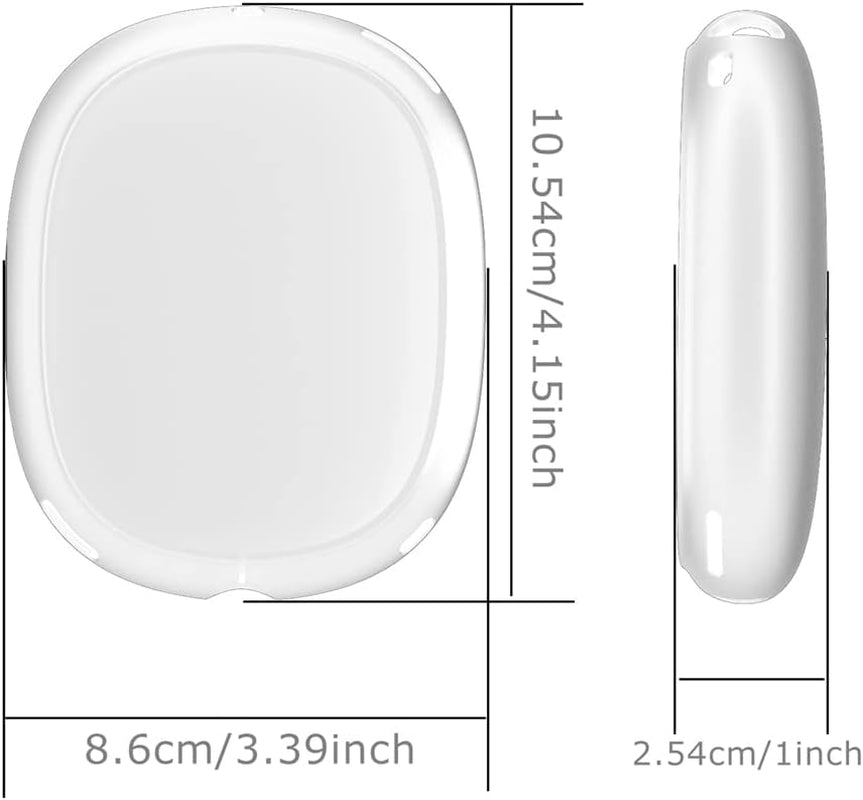 For Airpods Max Transparent Case Cover,2Pcs/Set Soft Anti-Scratch Soft Protective Cover for Airpods Max,Tpu Wireless Shockproof Headphones Case Protective Sleeve Protector (Blue)  Aoyygg   