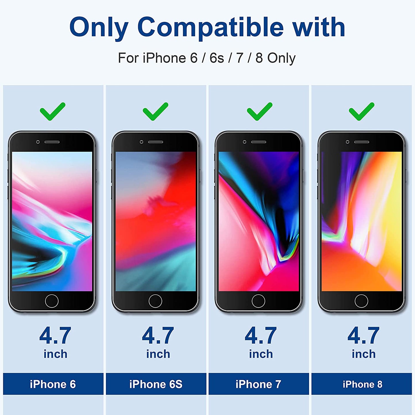 Impactstrong Shatterproof Tempered Glass Screen Protector for Iphone 8/7 / 6S / 6 [Easy Installation Frame] [Bubble Free] [9H Hardness] [Full Coverage] Case Friendly, 4.7 Inch - (3-Pack)  ImpactStrong   