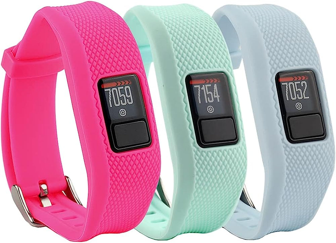 Honecumi Vivofit Jr Bands Compatible with Garmin Vivofit Jr 2 Band/Vivofit 3 Replacement Band for Kids Boys Girls Men Women Vivofit Jr 2 Watchband Wristband Strap Accessories Bands with Secure Clasp  honecumi 3 Solid Type 4  