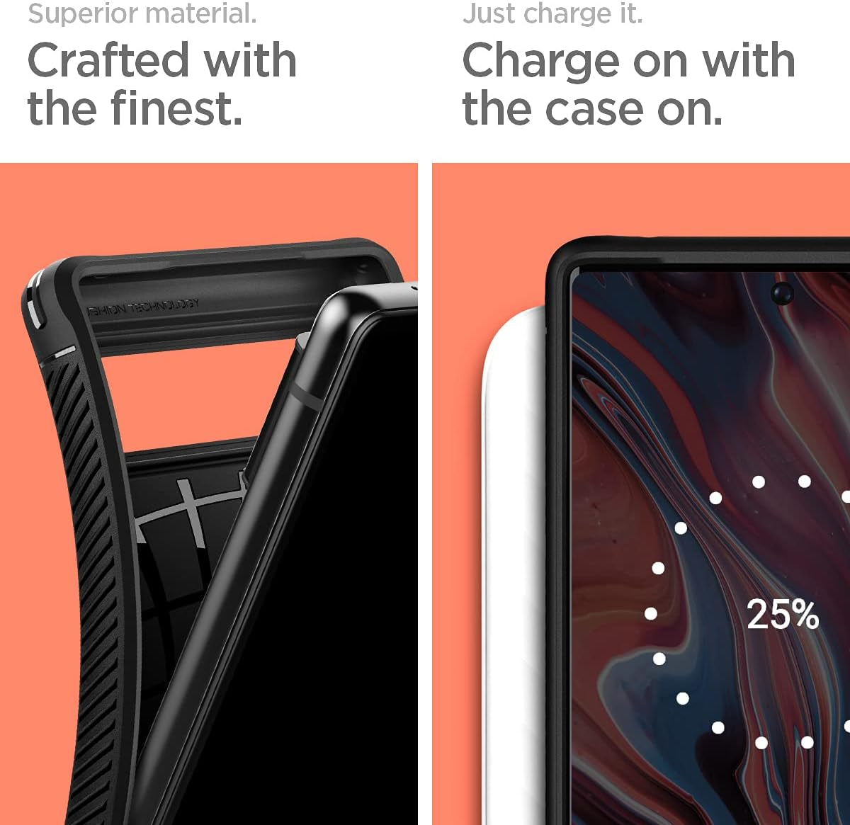 Spigen Rugged Armor Designed for Google Pixel 6 Case (2021) - Matte Black  Spigen   