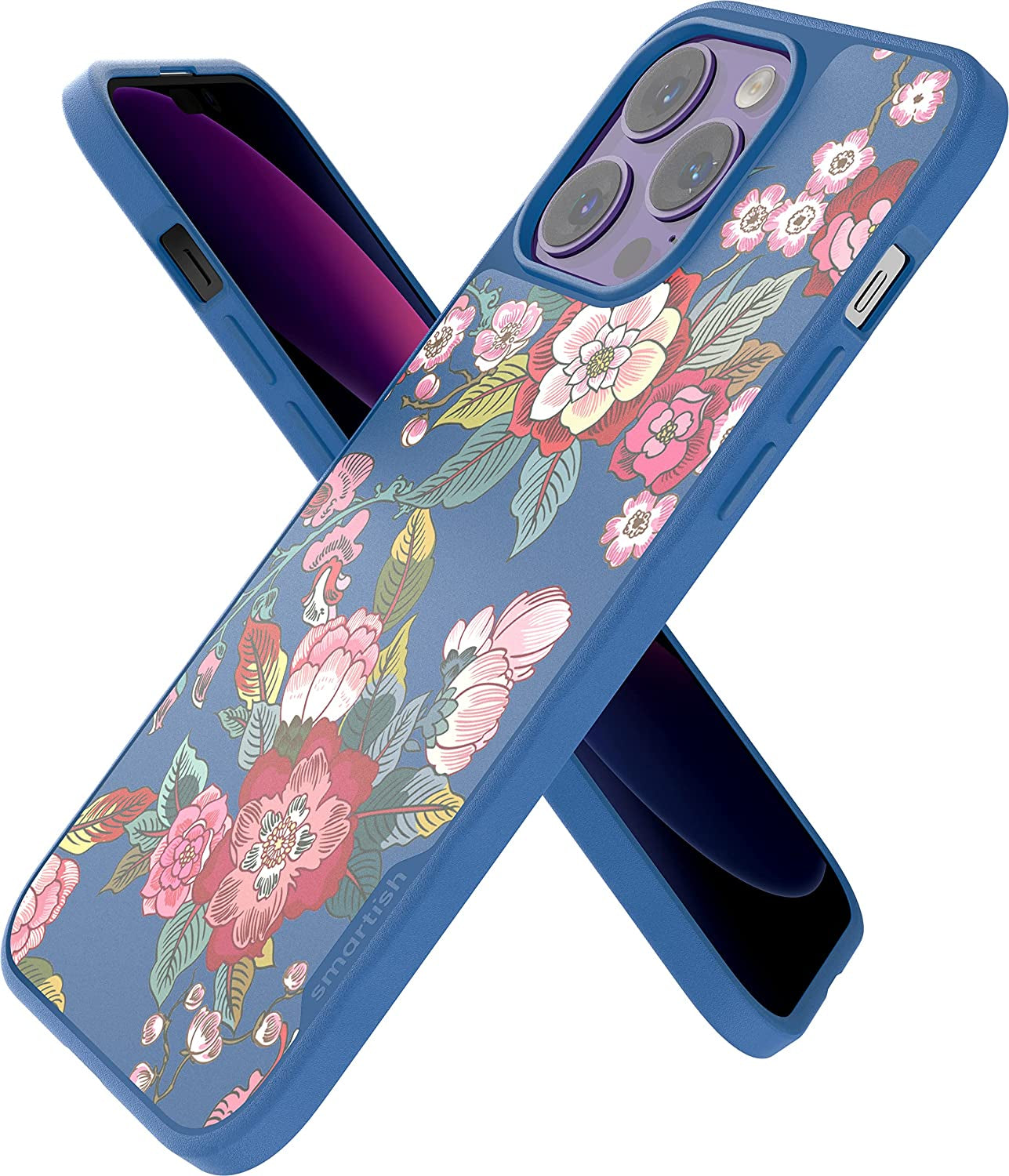 Smartish Iphone 14 Slim Case - Gripmunk Compatible with Magsafe [Lightweight + Protective] Thin Grip Cover with Microfiber Lining - Nothin' to Hide  Smartish [Flirty Floral] (MagSafe) iPhone 14 Pro Max 