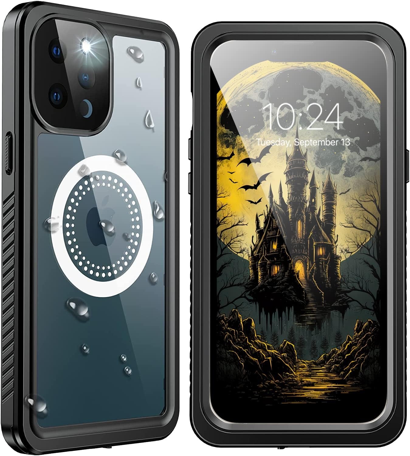 AMILIFECASES Clear Iphone 14 plus Case,With Screen Protector,Waterproof Iphone 14 plus Protective Case for Men Women,Apple Iphone 14 plus Phone Case Heavy Duty Shock Proof  AMILIFECASES Black/Clear-5 Iphone 12 Pro 