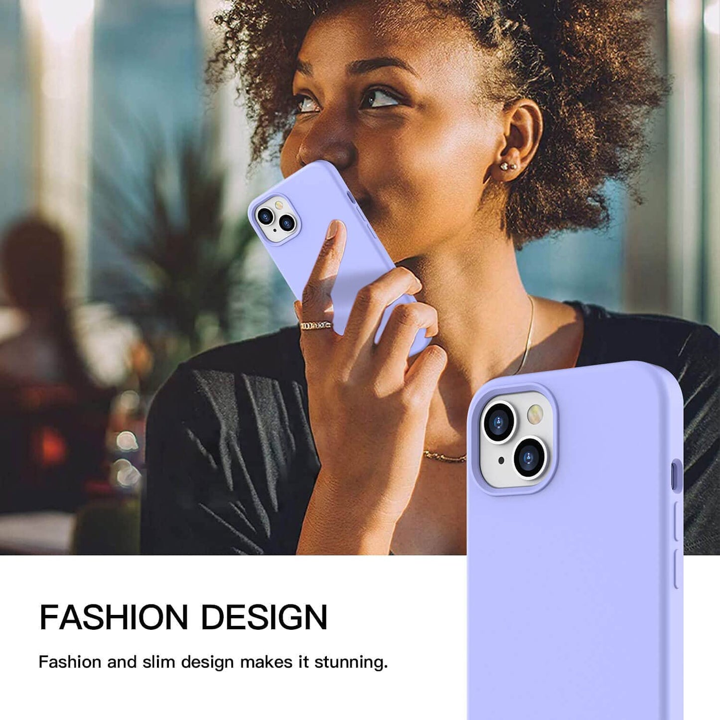 ZUSLAB Real Silicone Case Compatible with Apple Iphone 13 Mini Case 5.4 Inch (2021), Liquid Silicone Anti-Scratch Gel Rubber Shockproof Cover Drop Full Protection Case- Purple  ZUSLAB   