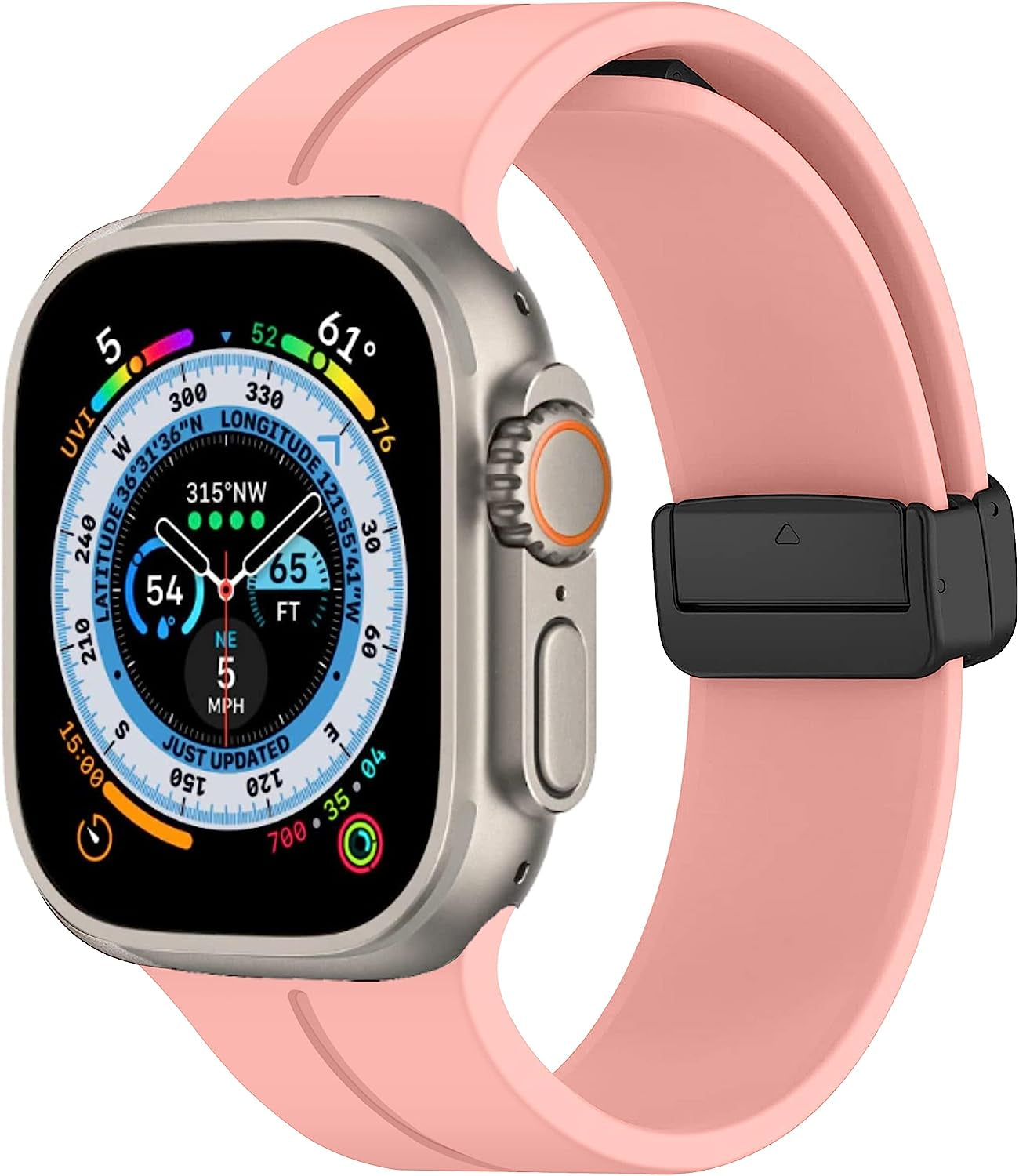 For Apple Watch Band 41Mm 40Mm 38Mm Women Men, Iwatch Bands Silicone Magnetic Bracelet Wristband Sport Band for Apple Watch Series 8 7 Series SE 2Nd Generation SE 6 5 4 3 2 1 Strap  SOLOLUP Pink 38/40/41mm 