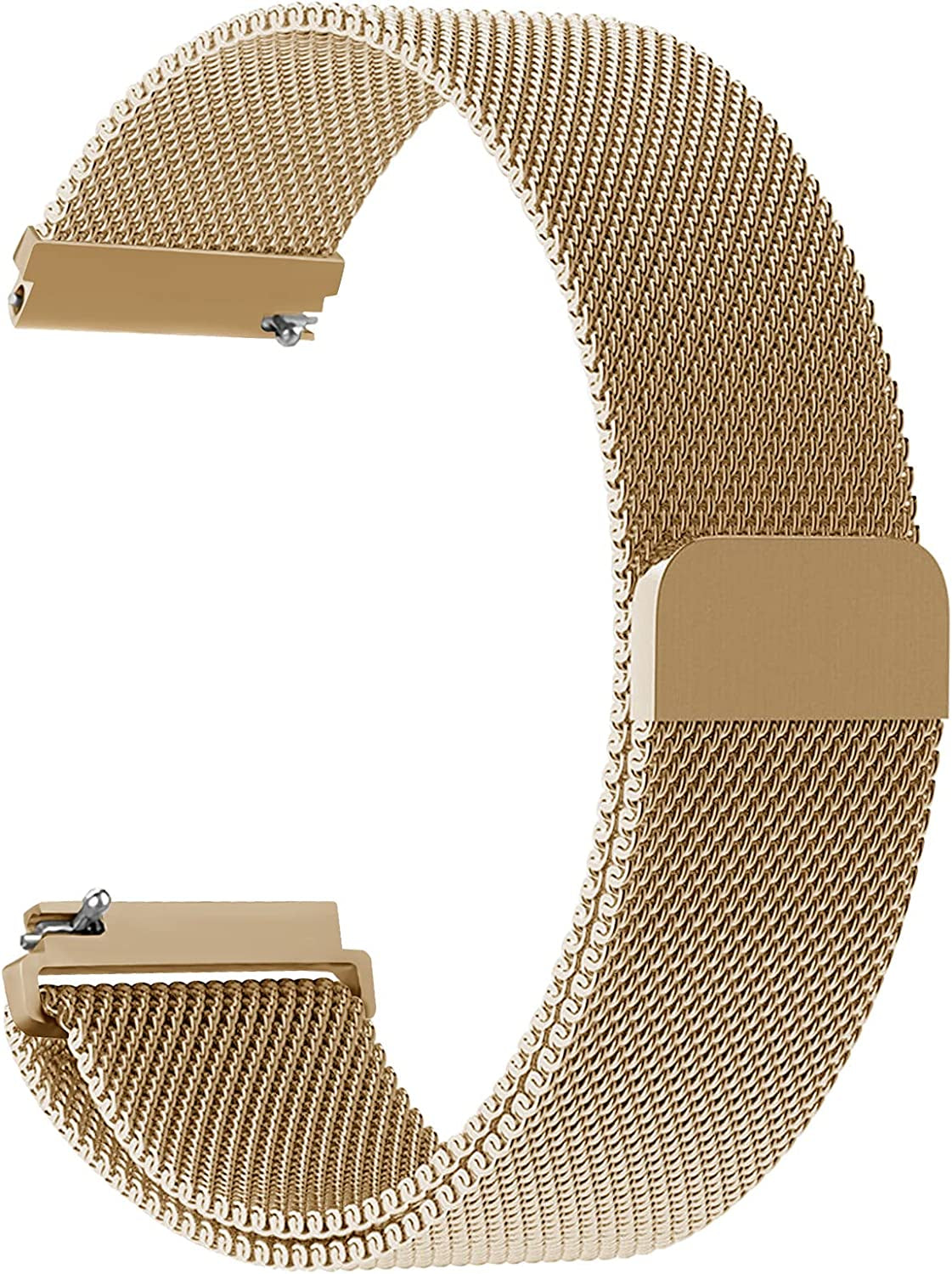 20Mm Quick Release Watch Band Metal Strap for Samsung Galaxy Watch 5 4 3 40Mm 41Mm 42Mm 44Mm 45Mm 46Mm Magnetic Mesh Watch Band for Amazfit Bip U Pro/Gts for Galaxy Watch Active/Active 2 40Mm 44Mm  DMVEIMAL Rose gold  