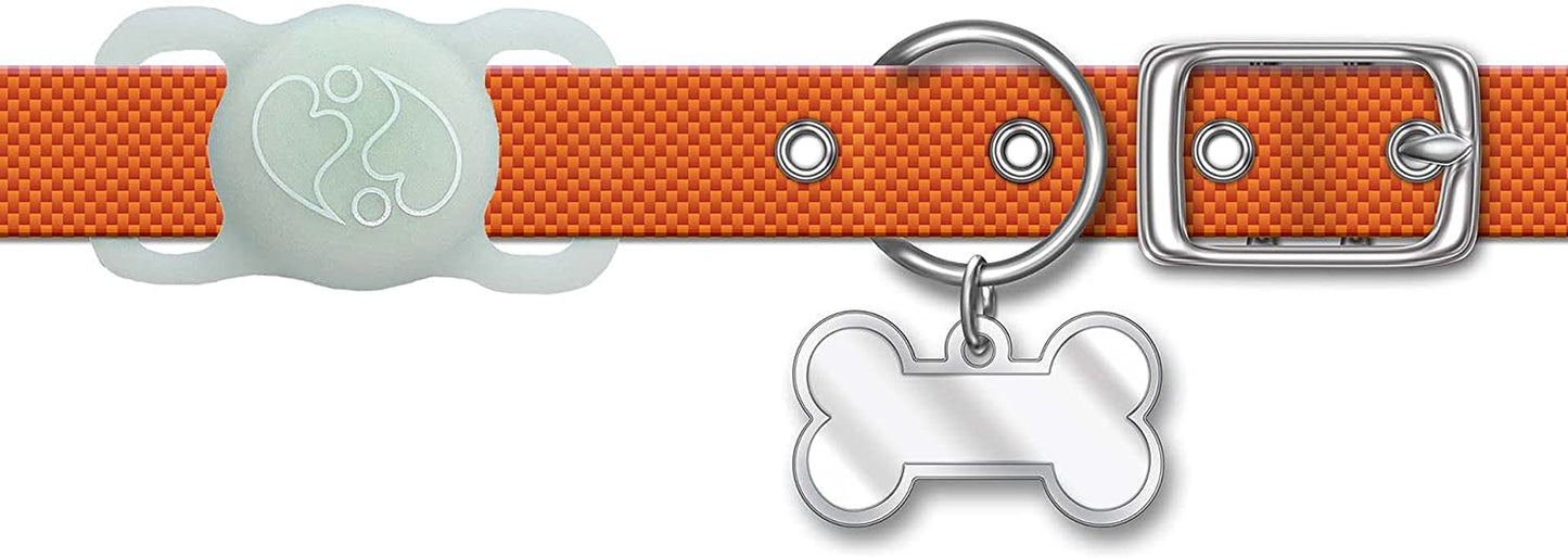 Abiwares Apple Airtag Case for Pets 2Pk Glow in the Dark Apple Airtag Case - Airtag Case for Collars, Backpacks, Luggage Anything with a Strap - GPS Tracker Case - Dogs Cats Pets Tracker Holder  AbiWares   