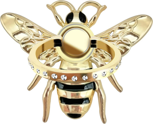TACOMEGE Gold Bee Cell Phone Ring Grip Holder Stand for Iphone Android, Crystal Finger Ring Kickstand Compatible with Smartphones, Tablets  TACOMEGE   