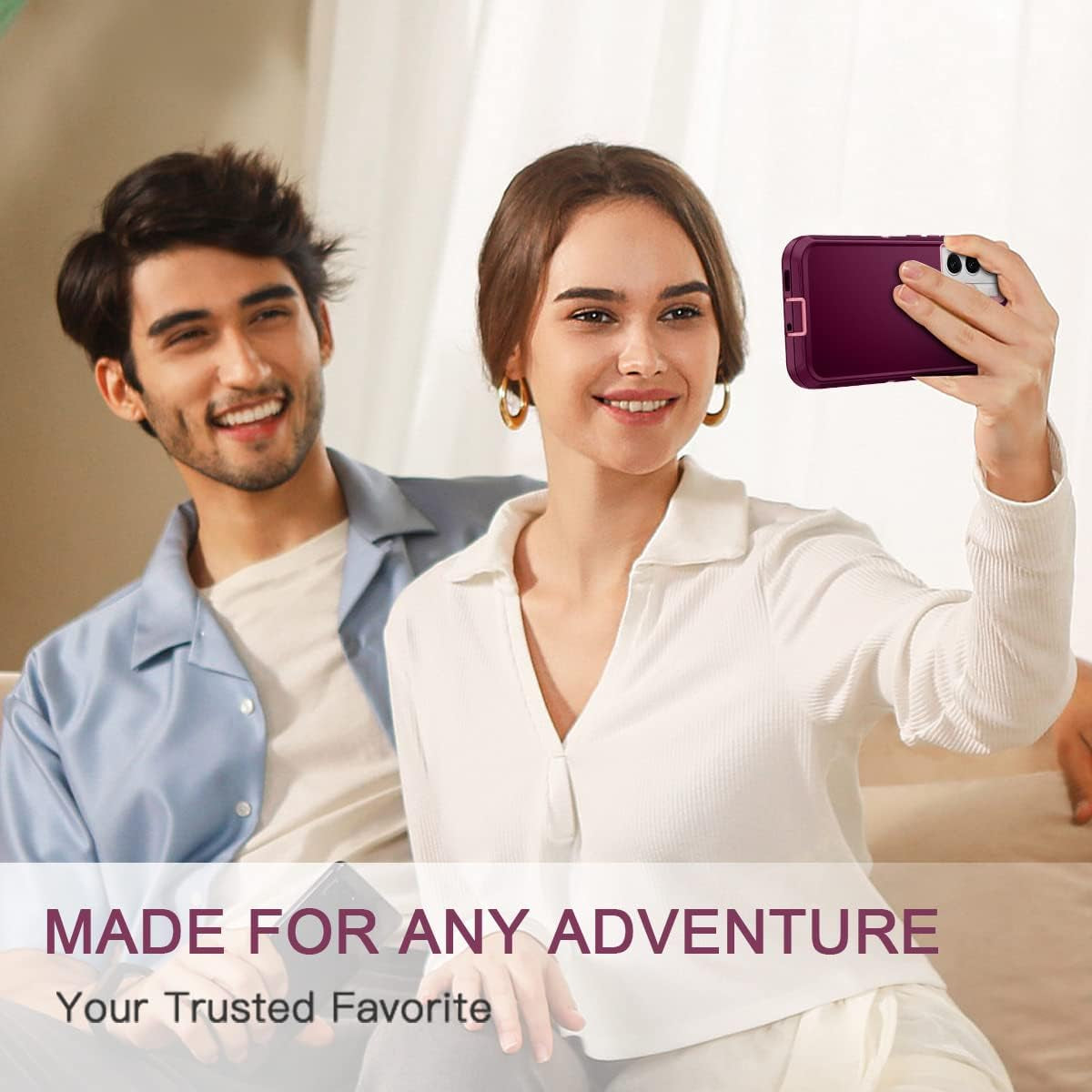 I-HONVA for Samsung Galaxy S22 plus Case, S22 plus Case Shockproof Dust/Drop Proof 3-Layer Full Body Protection [Without Screen Protector] Rugged Heavy Duty Durable Cover Case,Purple/Pink  I-HONVA   