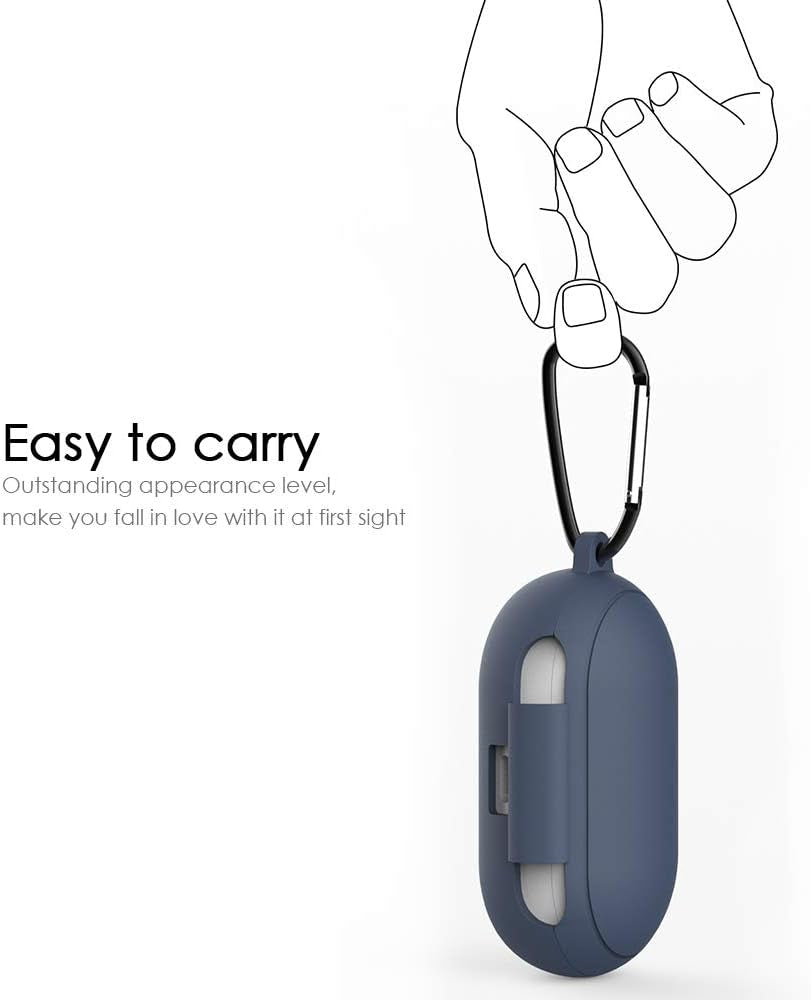 Soft Silicone Skin Case for Samsung Galaxy Buds plus Case (2020)/ Galaxy Buds Case (2019), Shock-Absorbing Case Cover Accessories with Keychain  JLHYYXH   