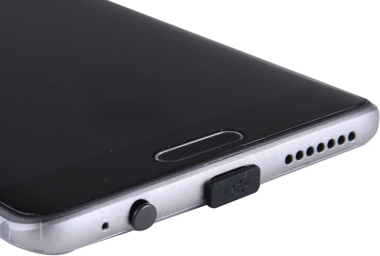 Portplugs Usb-C anti Dust Plugs (5 Pairs) Premium Silicone Plugs, Compatible Samsung Galaxy S22, S21, S20, Ultra, plus S10, S9, S8, Note, All Type C Smartphones Includes Headset, Sim Tool, Brush Black  PortPlugs   