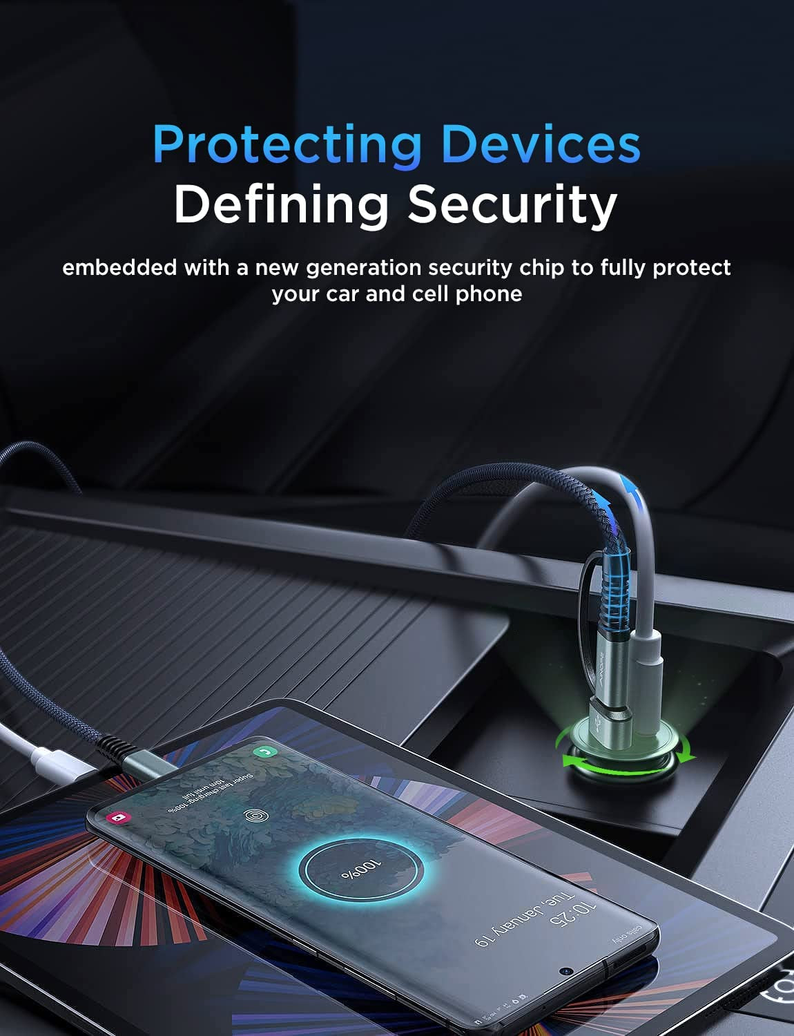 54W USB C Car Charger Fast Charge, AINOPE Super Fast Cigarette Lighter USB Adapter Charger Dual Port PD&QC 3.0 Car Charger USB Fast Charging for Samsung S23/S22/S21 Android Iphone 14 13 Ipad  AINOPE   